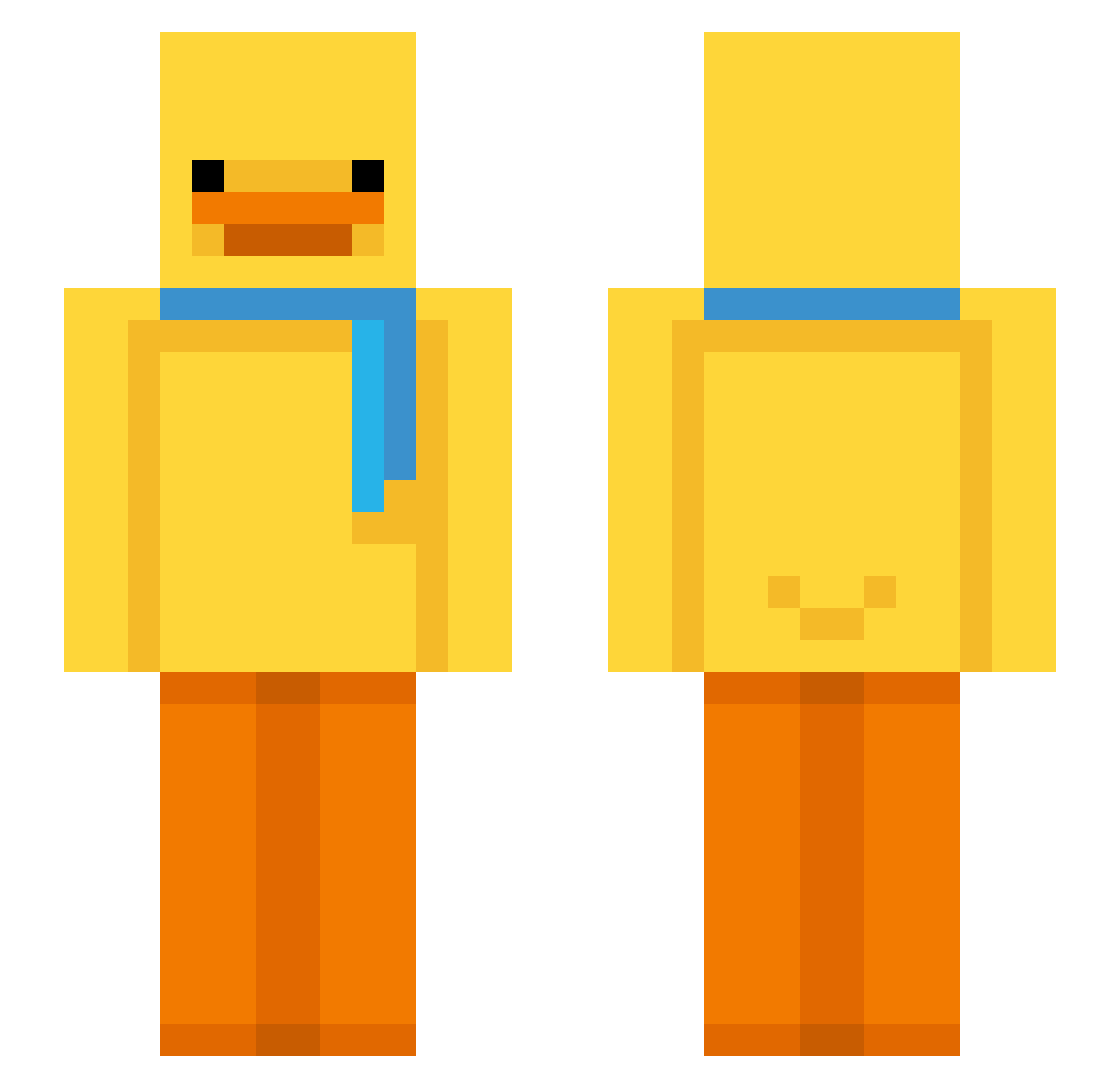 AverageJojoFan4 Minecraft skin, front and back view