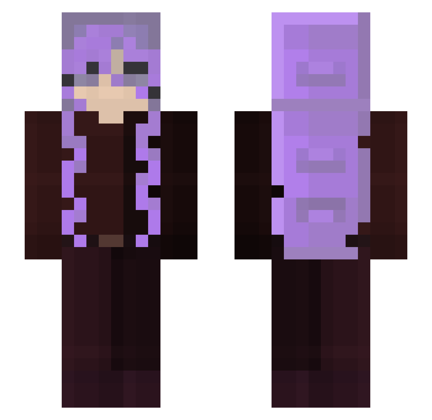 Rip_Firey Minecraft skin, front and back view