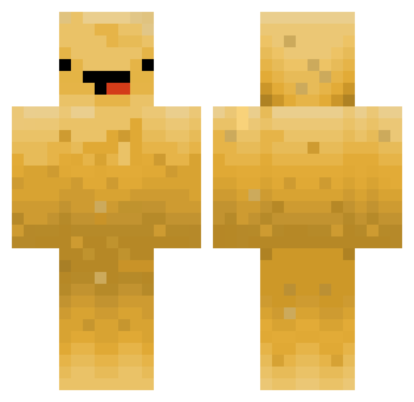 BakedPotatoMain1 Minecraft skin, front and back view