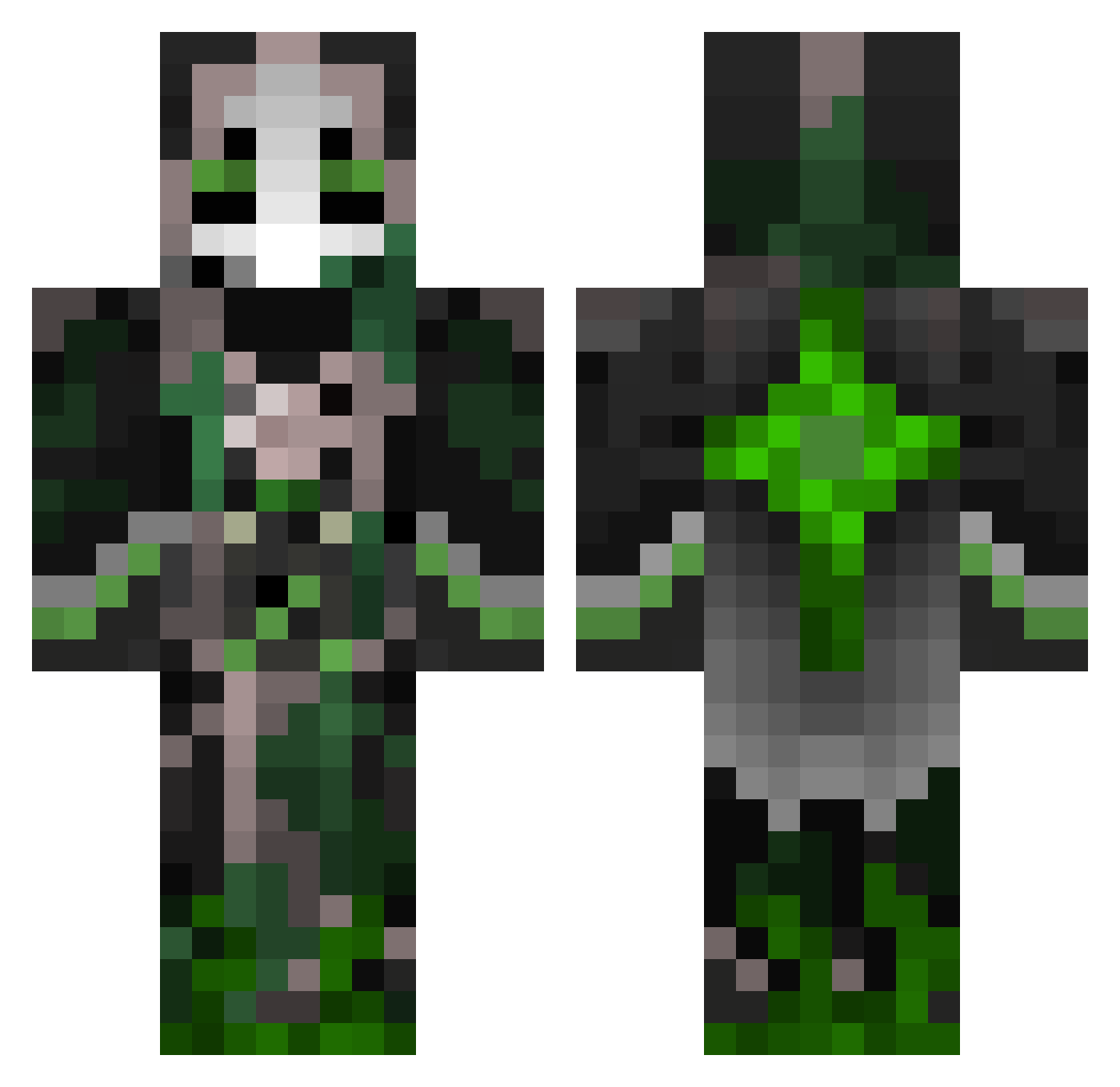 Pestilence4488 Minecraft skin, front and back view