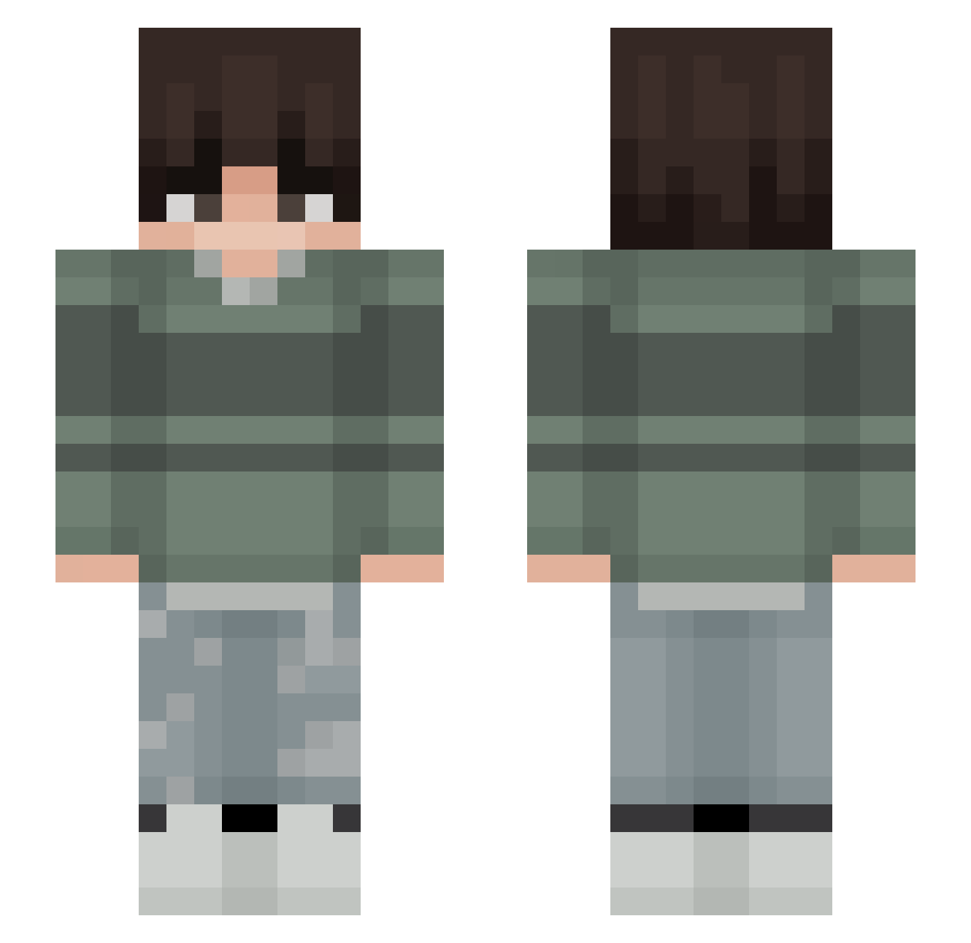 LukenLH Minecraft skin, front and back view