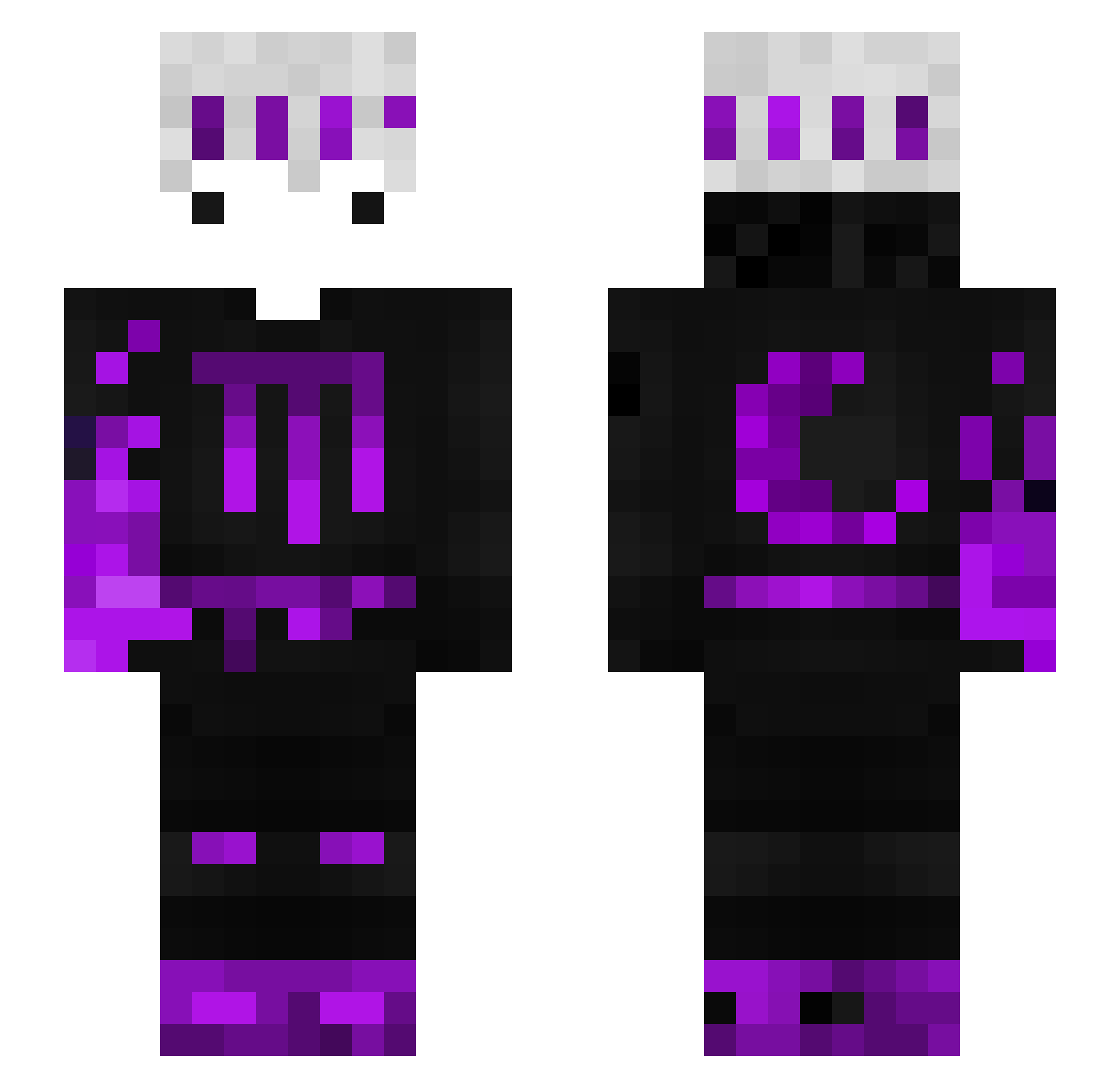 FlyingVmaster Minecraft skin, front and back view