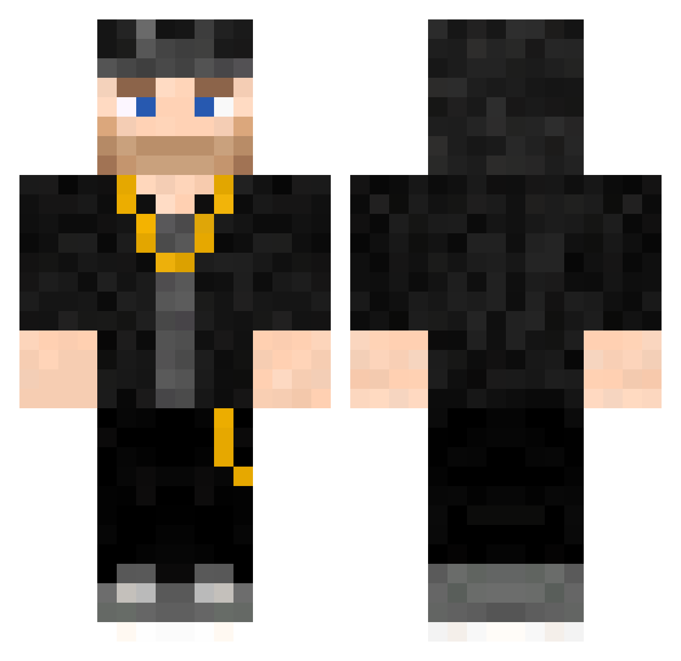 Zethmac1031 Minecraft skin, front and back view