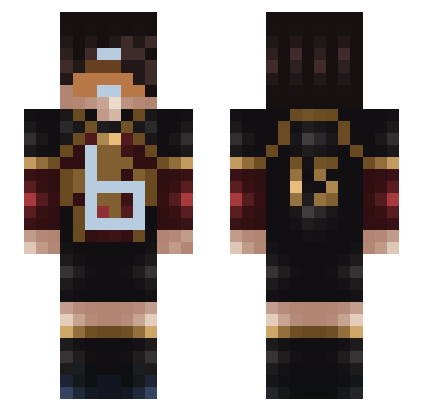 butterhats1456 Minecraft skin, front and back view