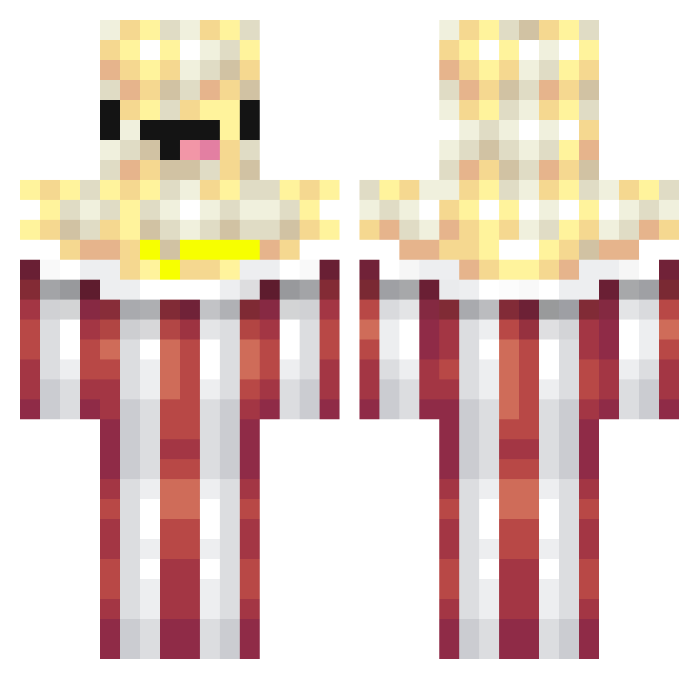 LogischerAffe007 Minecraft skin, front and back view