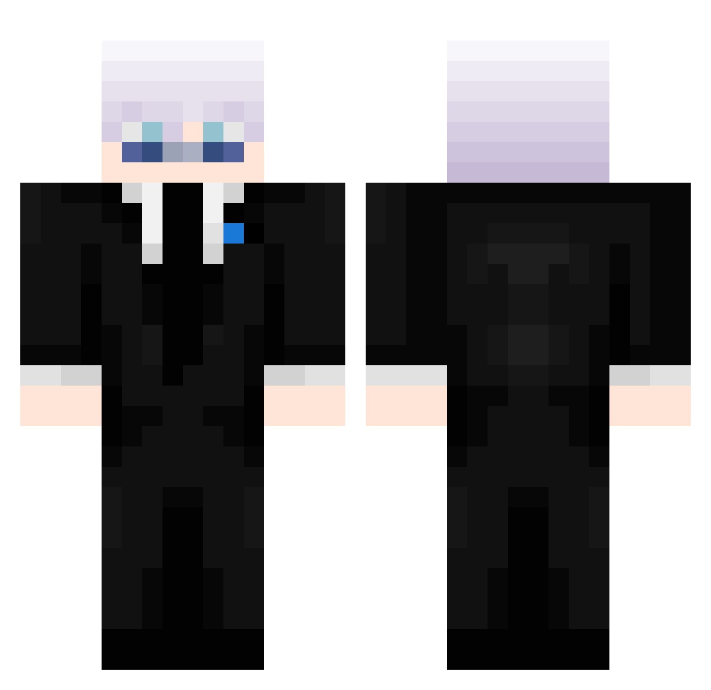BerDunkaDunk Minecraft skin, front and back view