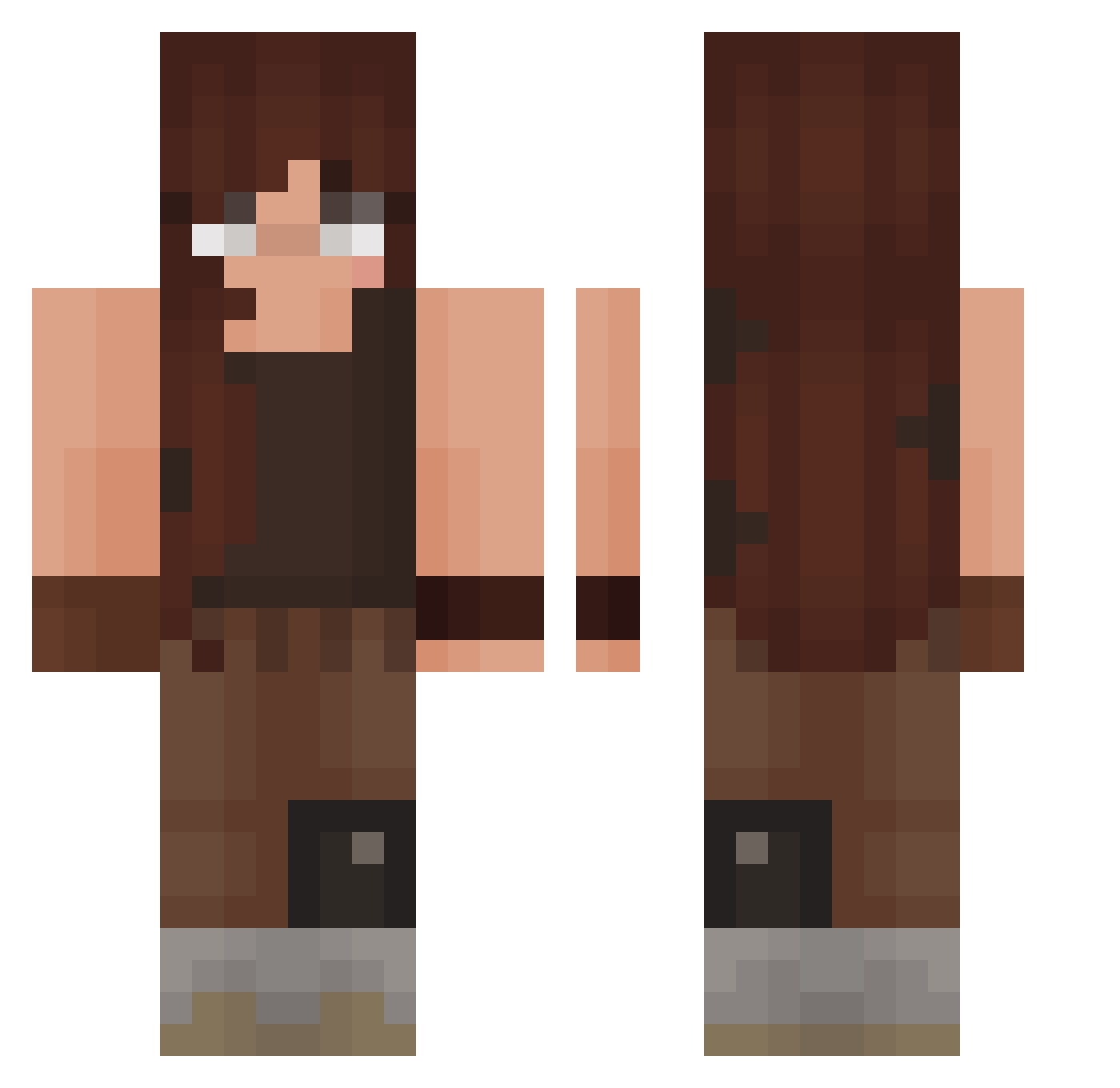 WH_HEATHCLIFF Minecraft skin, front and back view