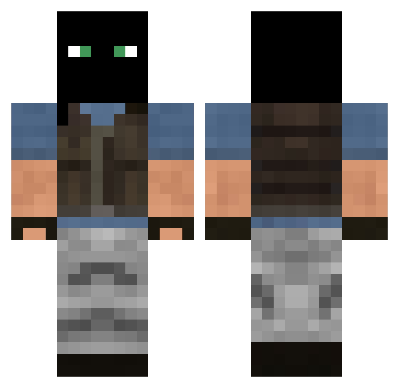 ALLAHU_akBARxxx Minecraft skin, front and back view