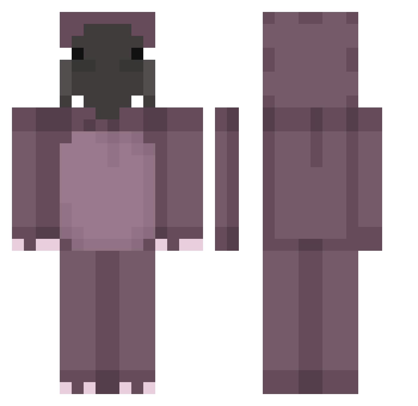 stoneschild Minecraft skin, front and back view