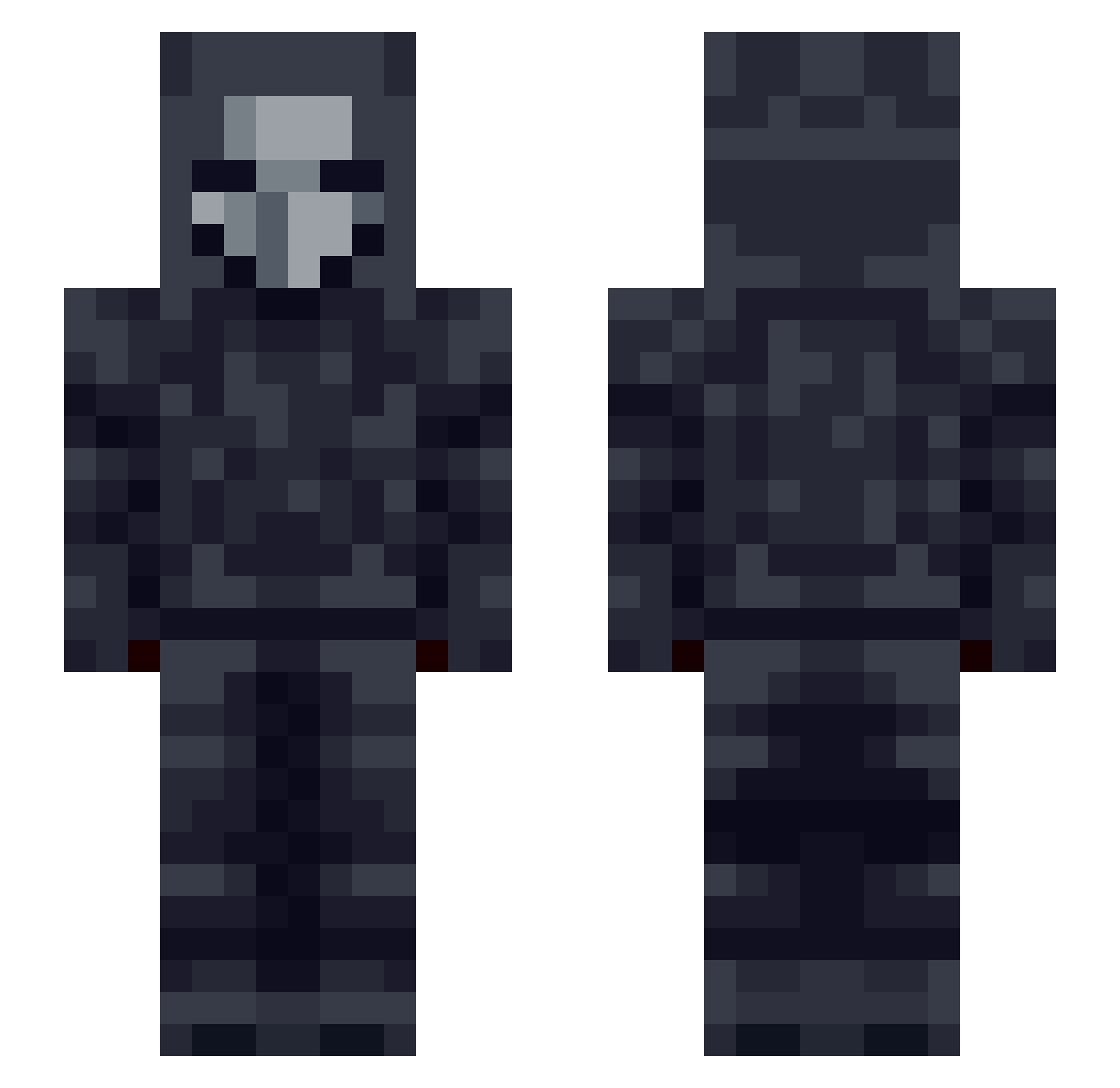 bacams Minecraft skin, front and back view
