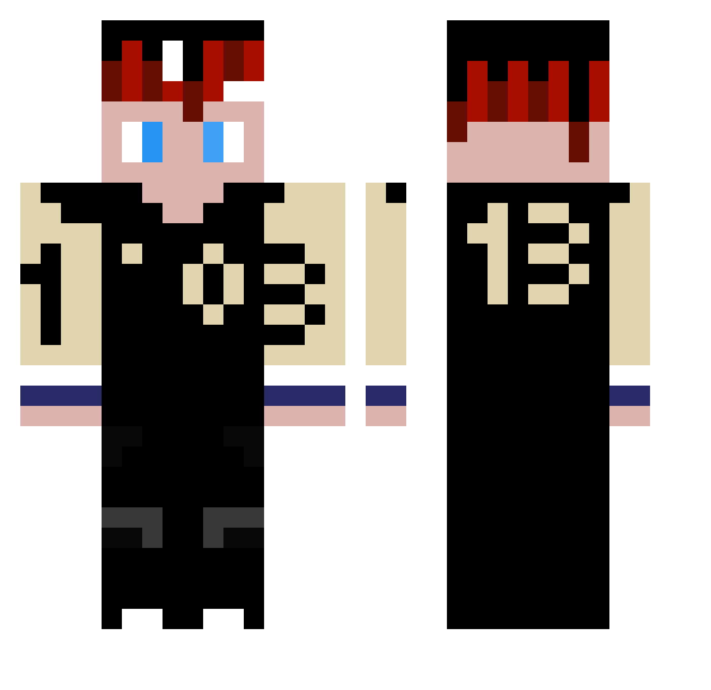 Driver100a Minecraft skin, front and back view