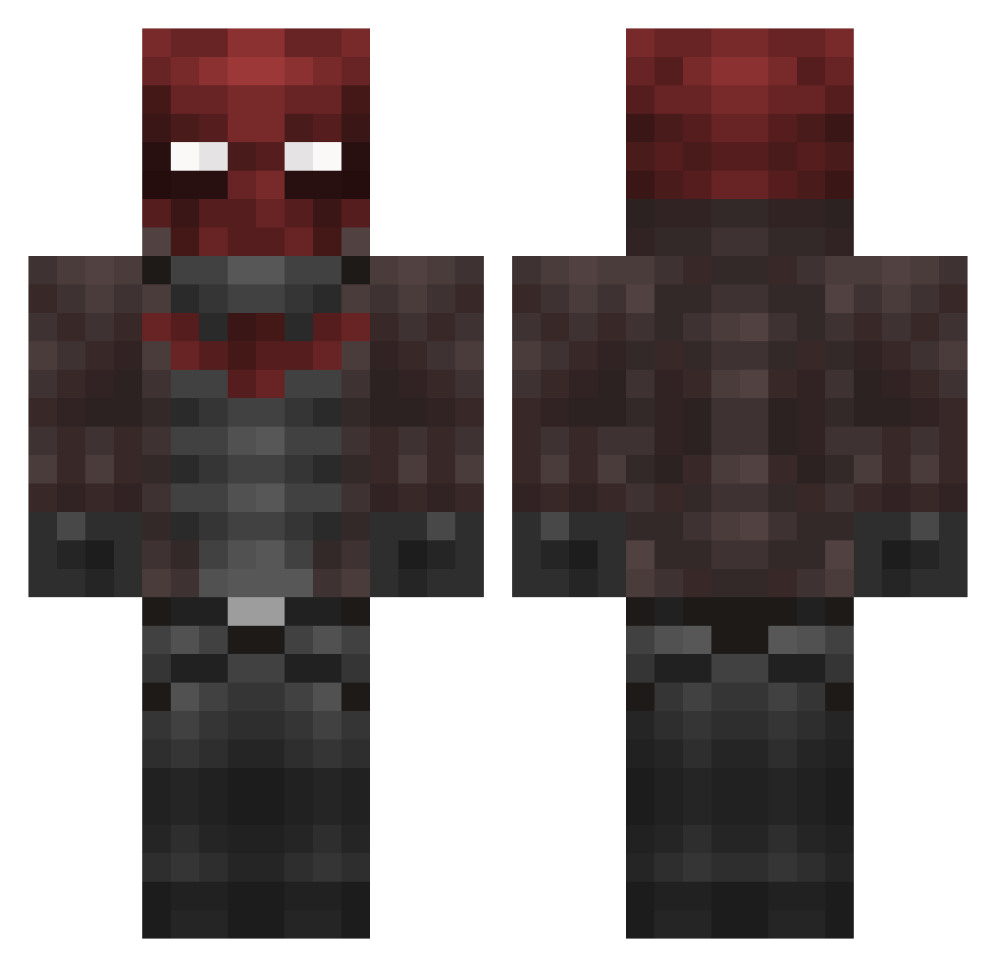 Baszko Minecraft skin, front and back view