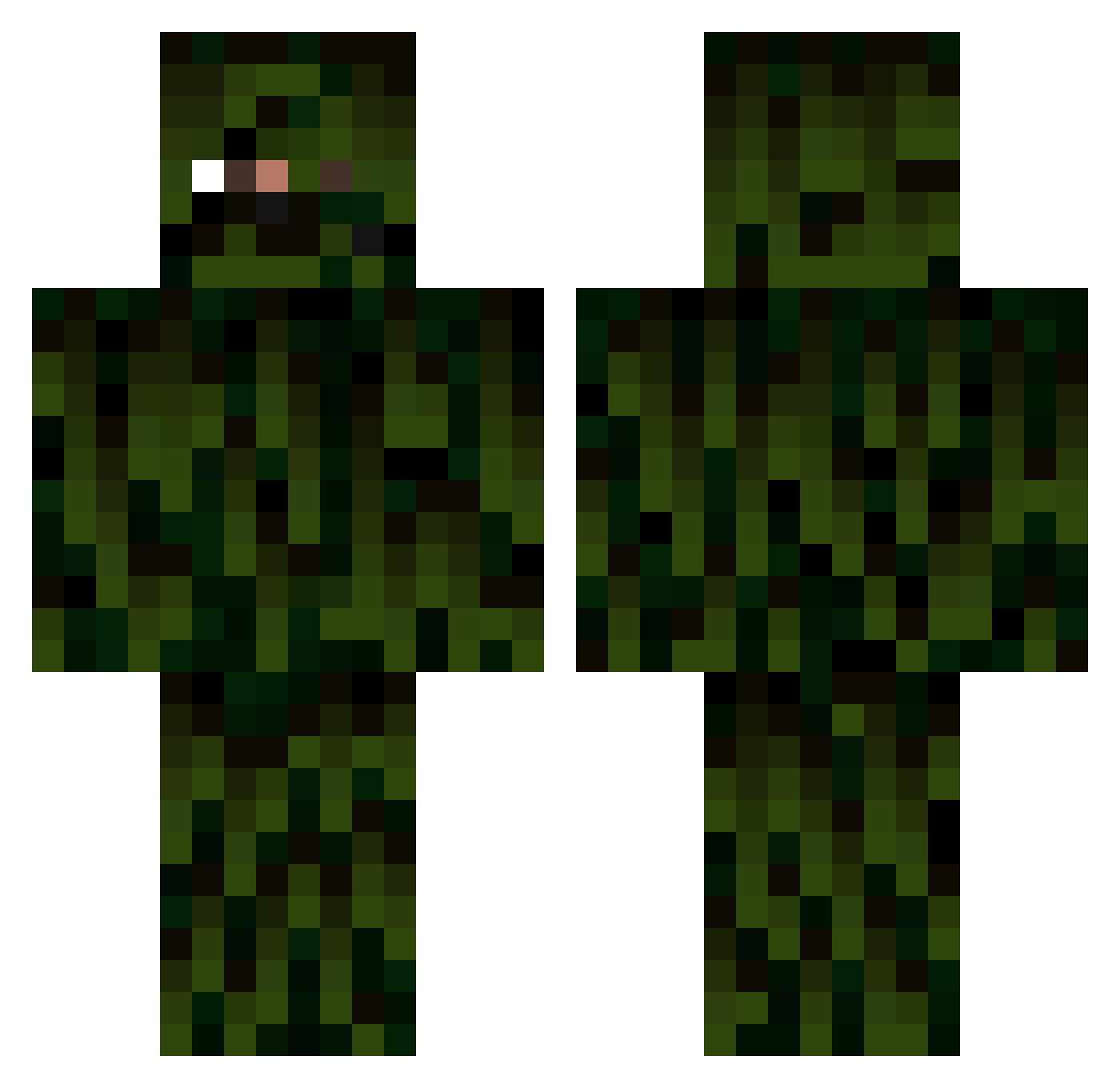 Pazi_008 Minecraft skin, front and back view
