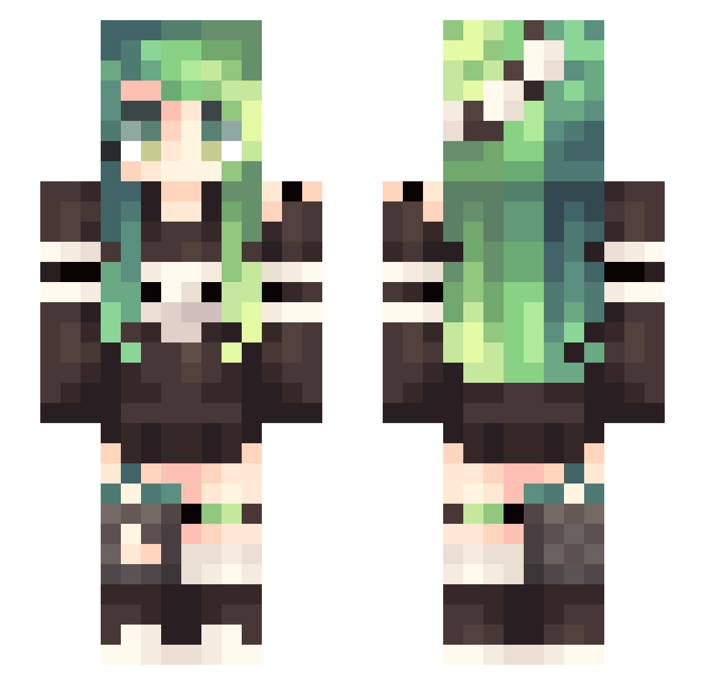 Supernovas97 Minecraft skin, front and back view