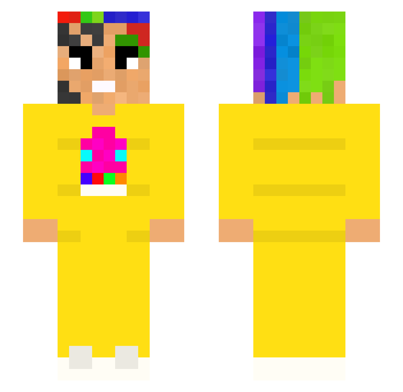 Radaconda Minecraft skin, front and back view