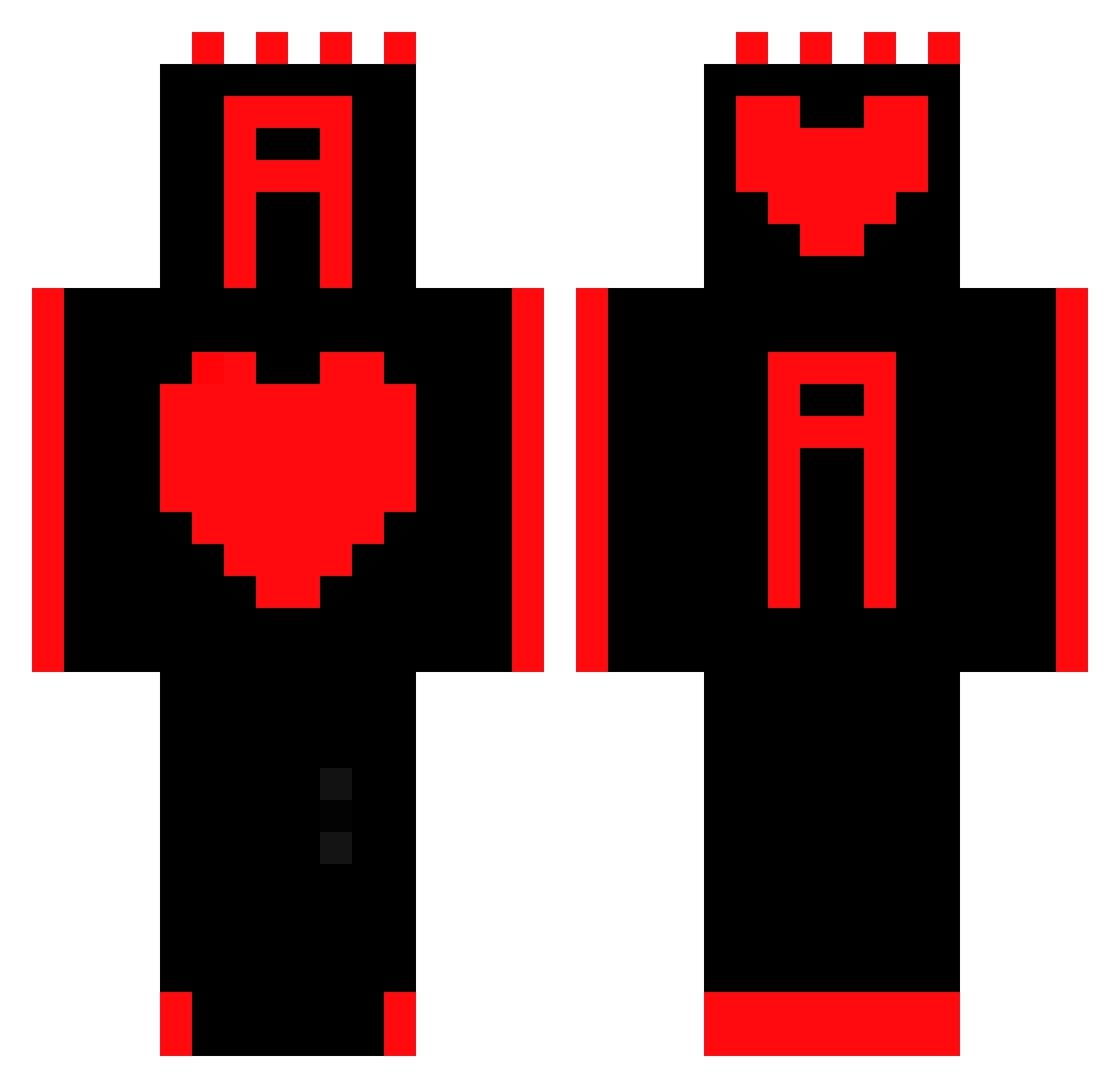 LeozadaTrem Minecraft skin, front and back view