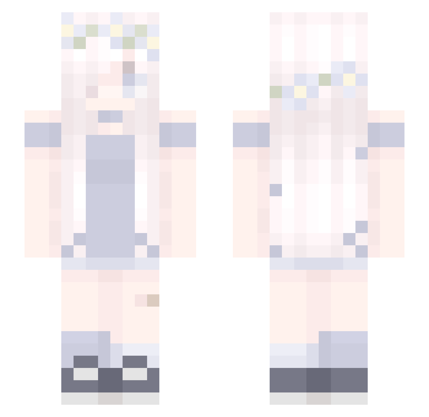 Tuihana Minecraft skin, front and back view