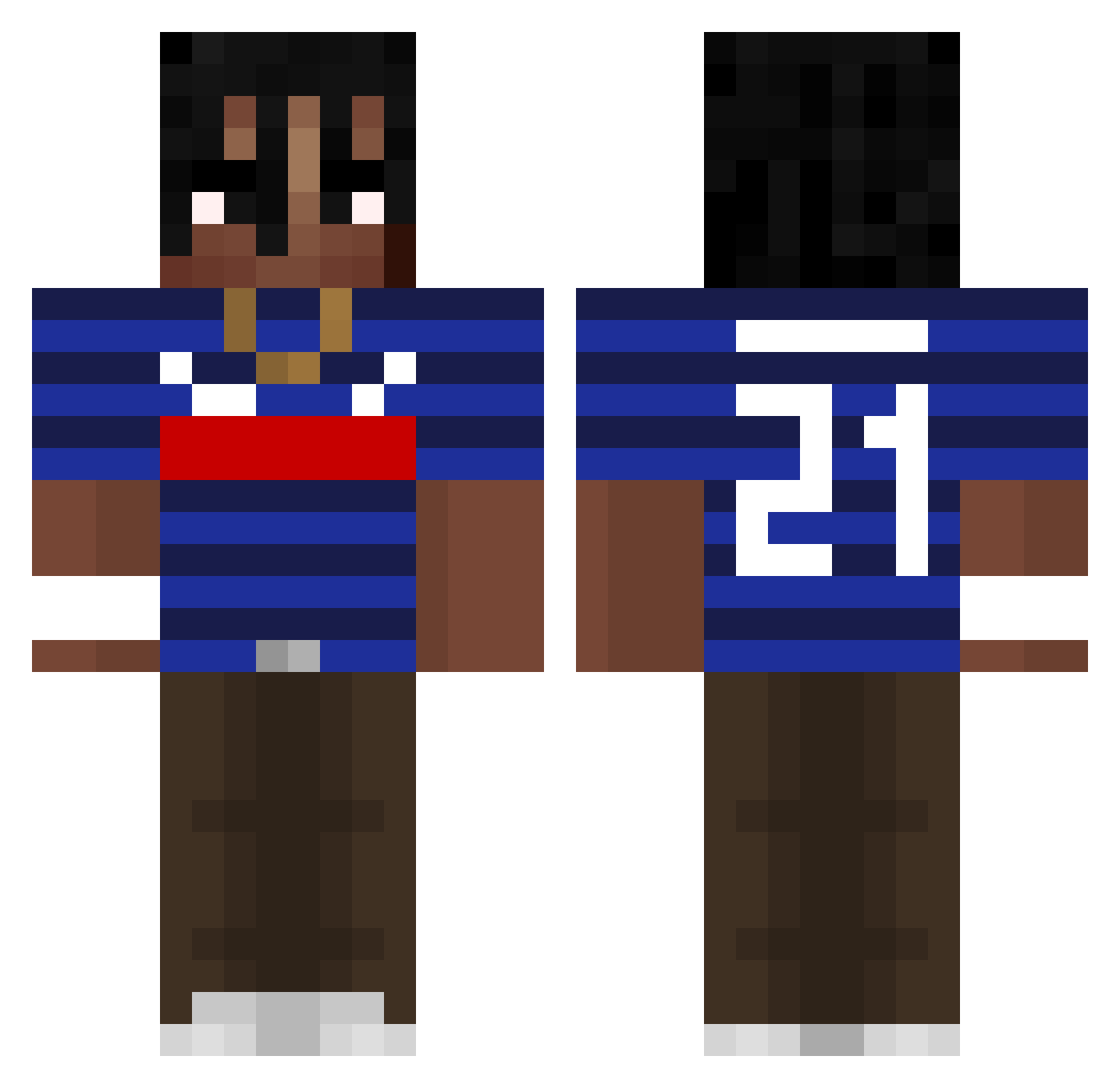 guilhermeLD Minecraft skin, front and back view