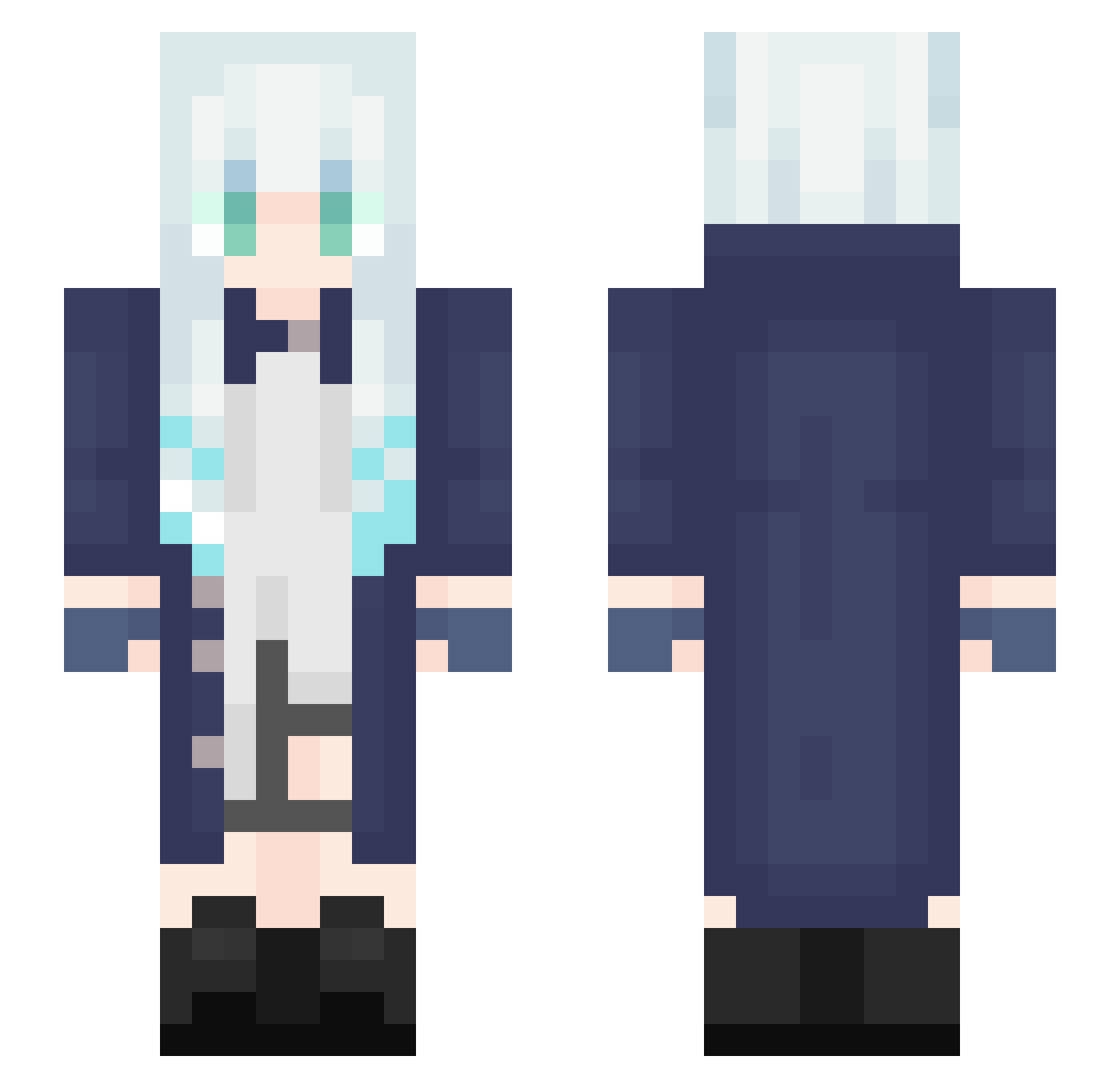 KoNoTaLand Minecraft skin, front and back view