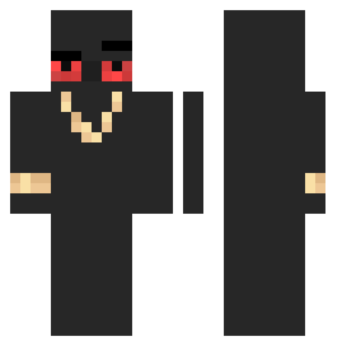 UnemployedGeeker Minecraft skin, front and back view