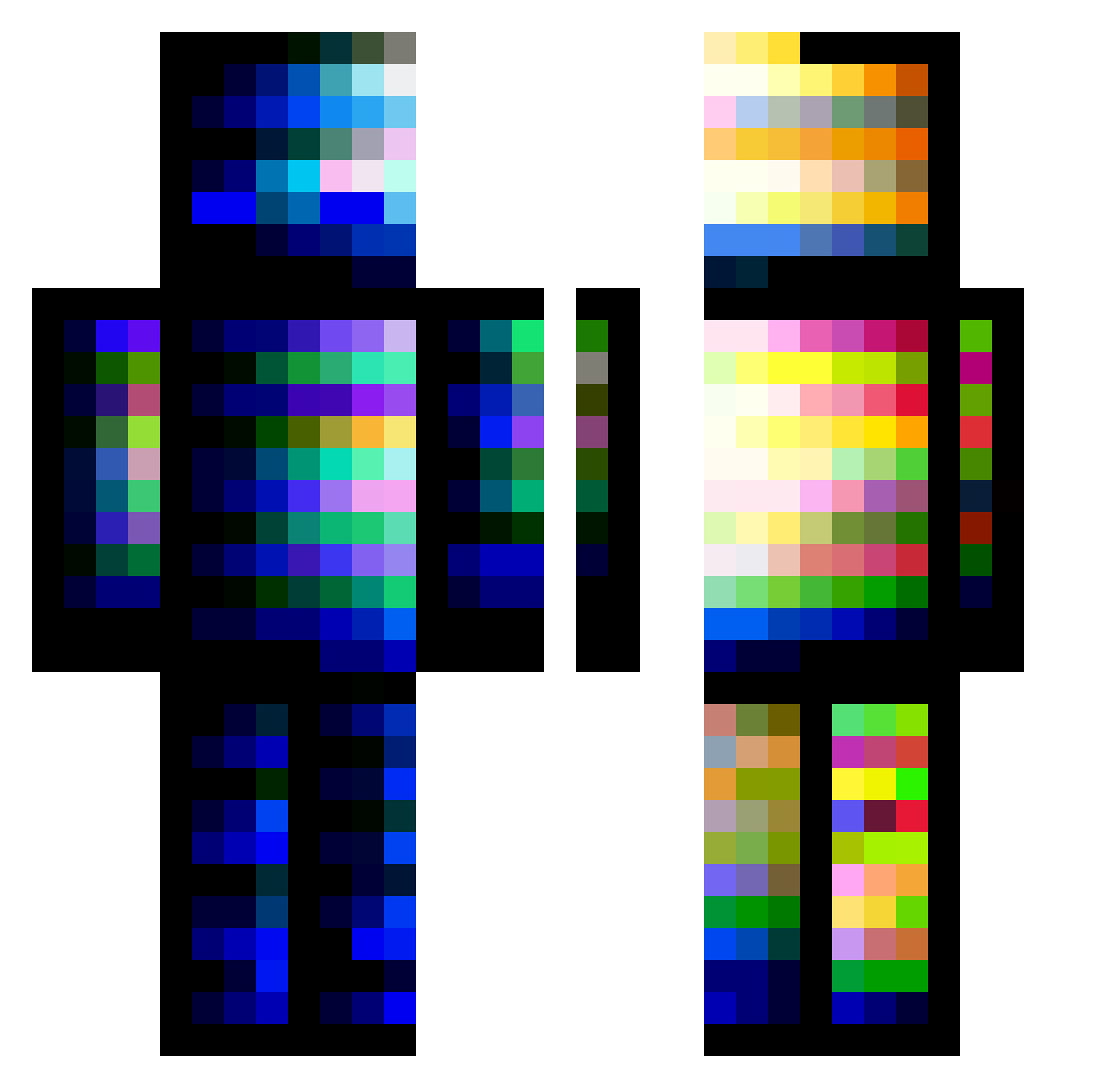 PoppyQuill27982 Minecraft skin, front and back view