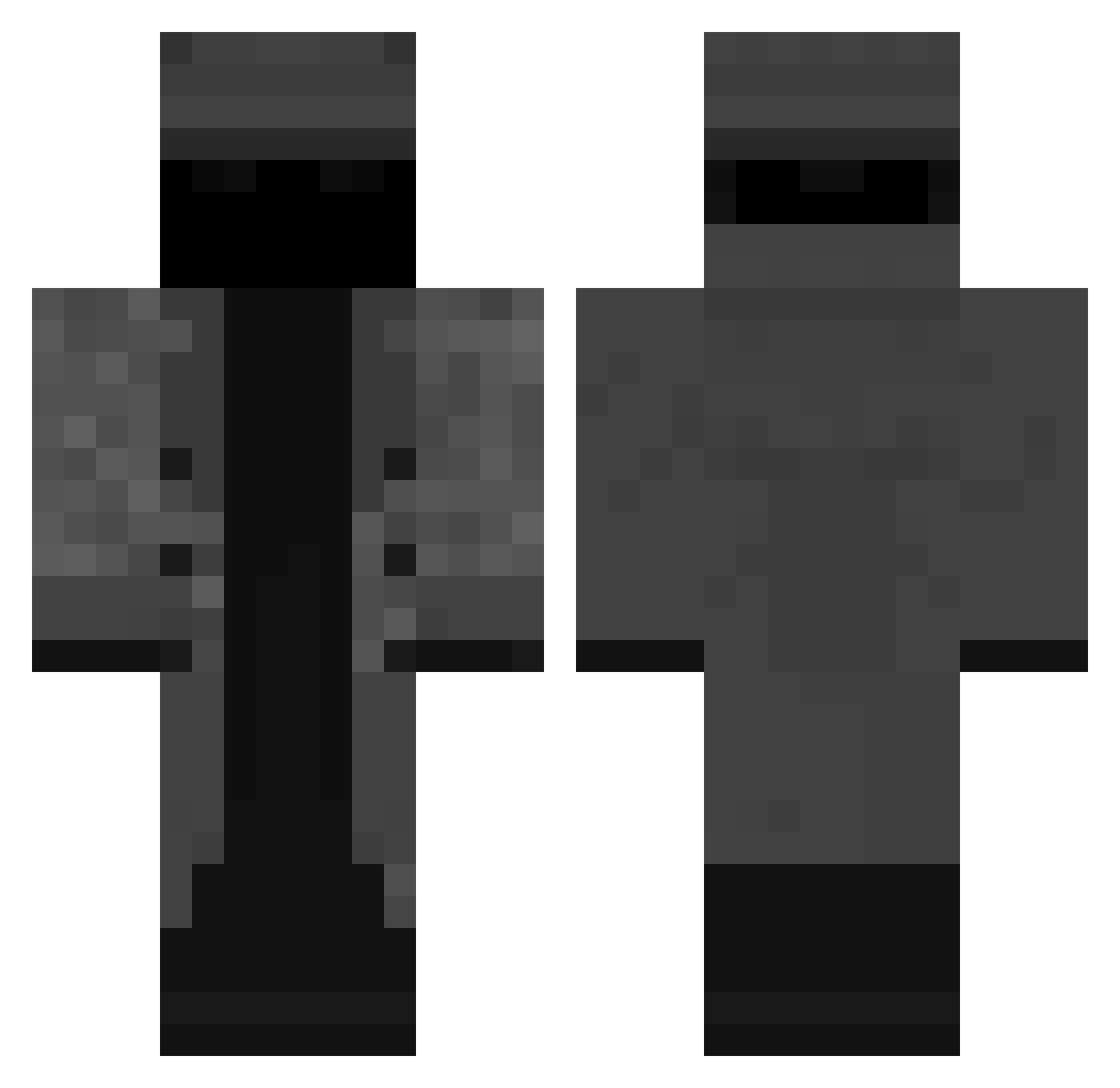 Moon_Hunter_ Minecraft skin, front and back view
