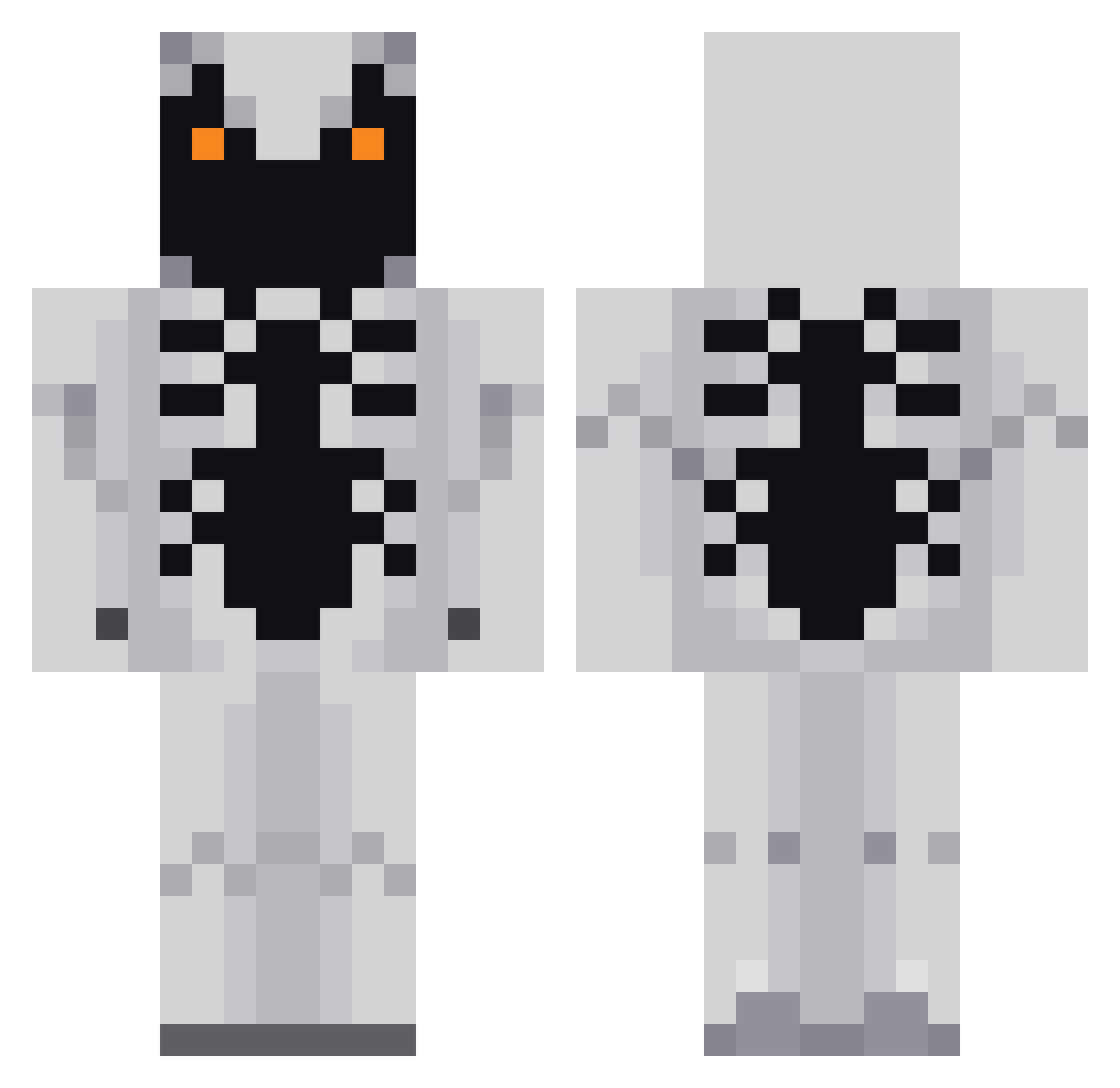 SlobberyPeter Minecraft skin, front and back view