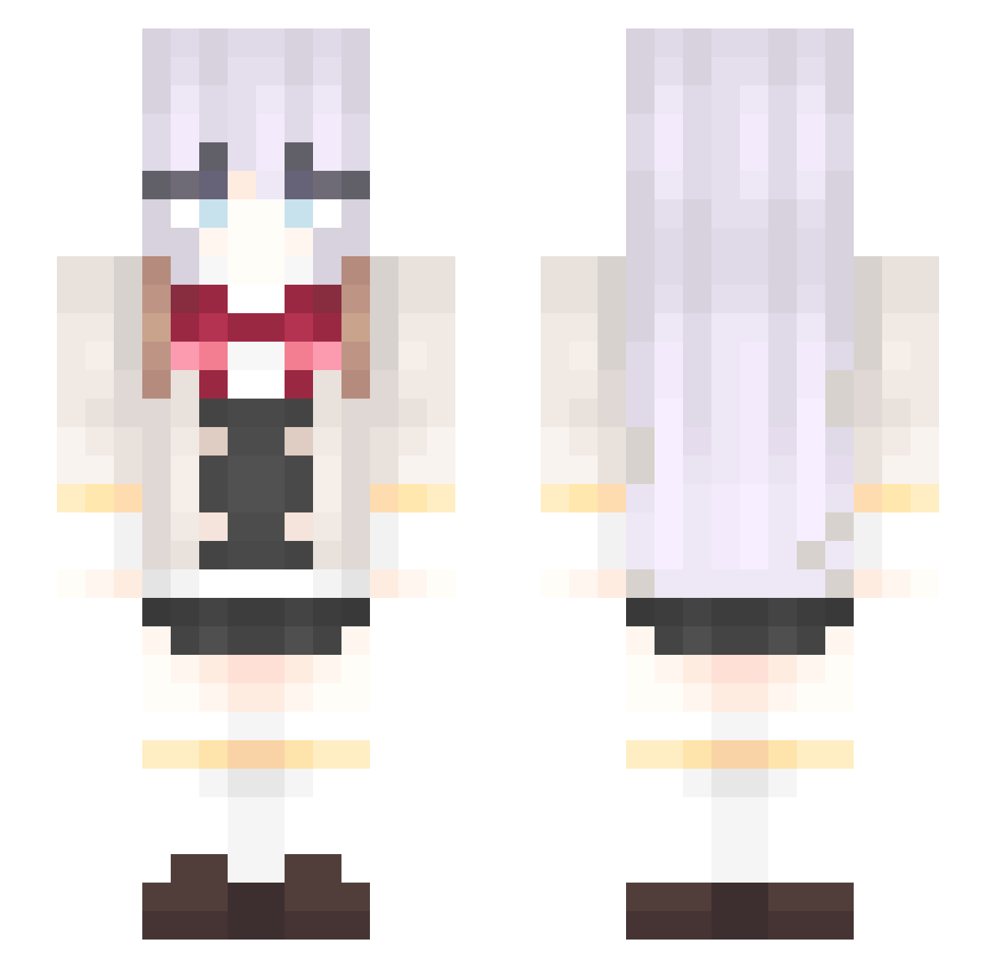 moikenxyzTT Minecraft skin, front and back view