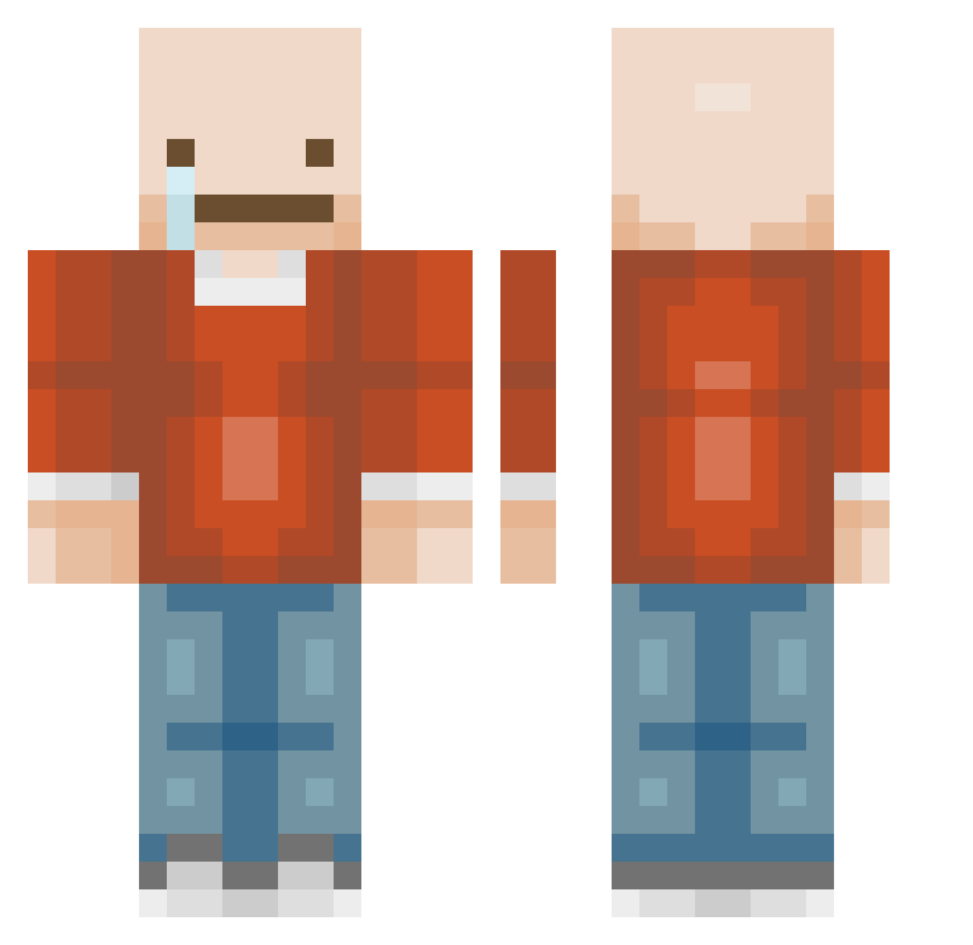 swiftyy14 Minecraft skin, front and back view