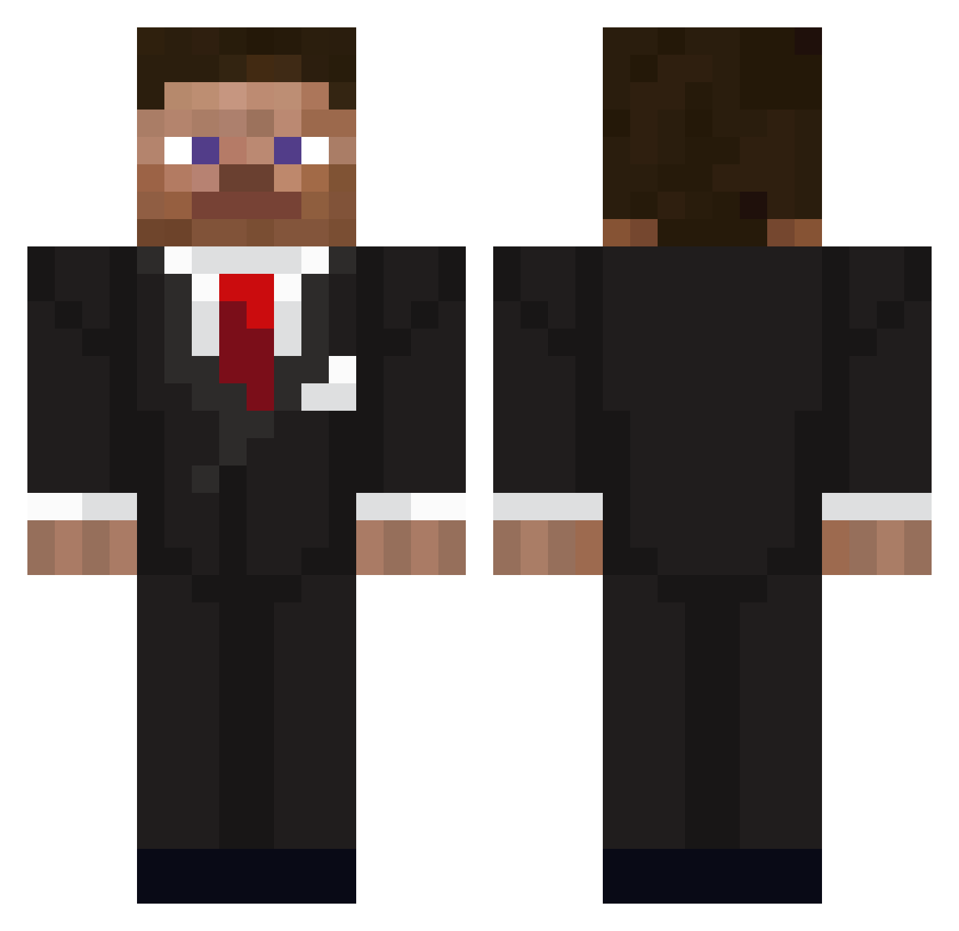 Giref10 Minecraft skin, front and back view