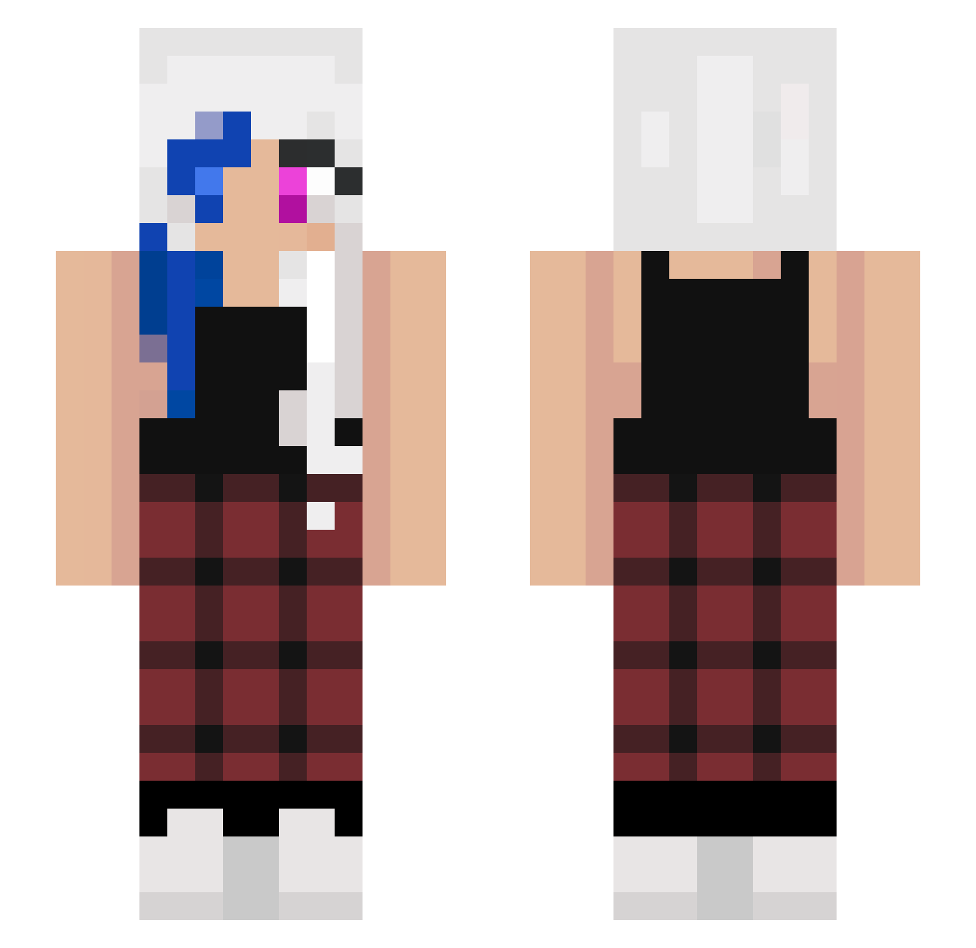 ImKairis Minecraft skin, front and back view