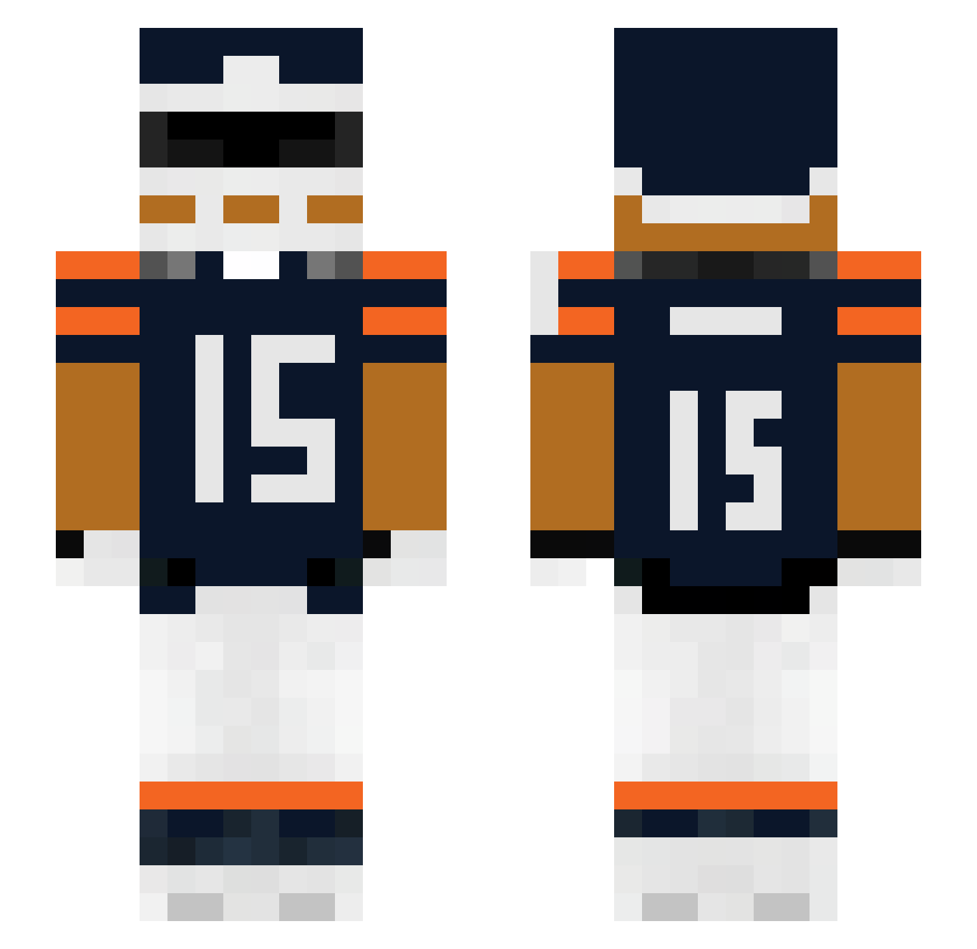 psplayer6907 Minecraft skin, front and back view
