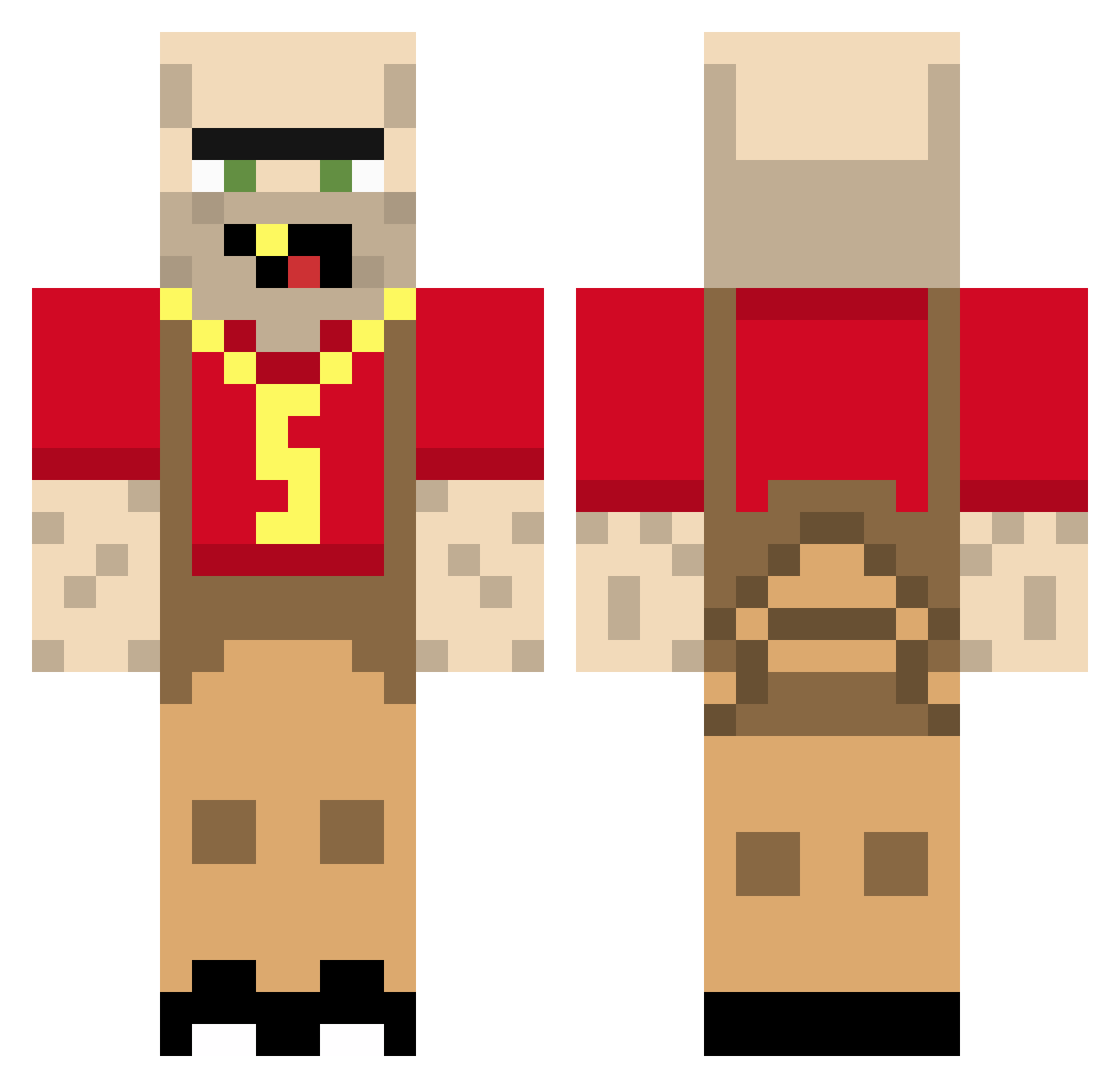 kamil211 Minecraft skin, front and back view