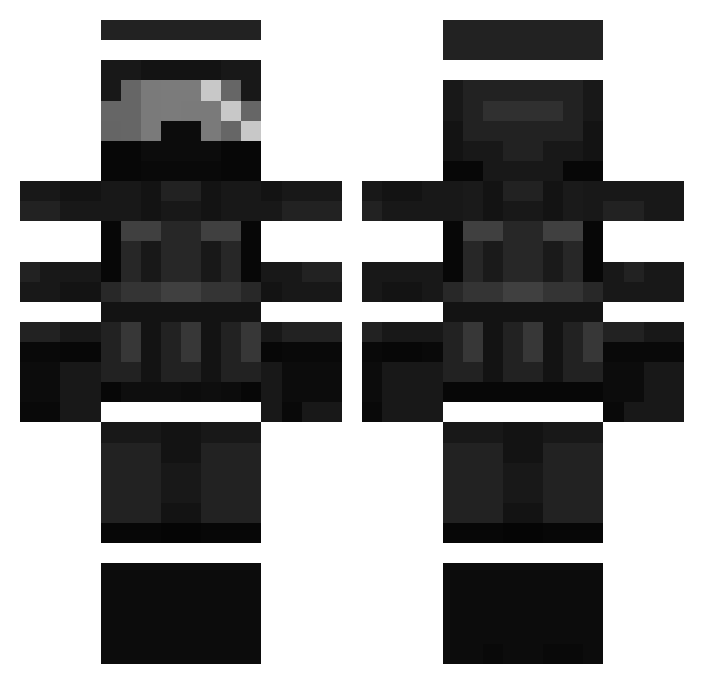 boboidino Minecraft skin, front and back view