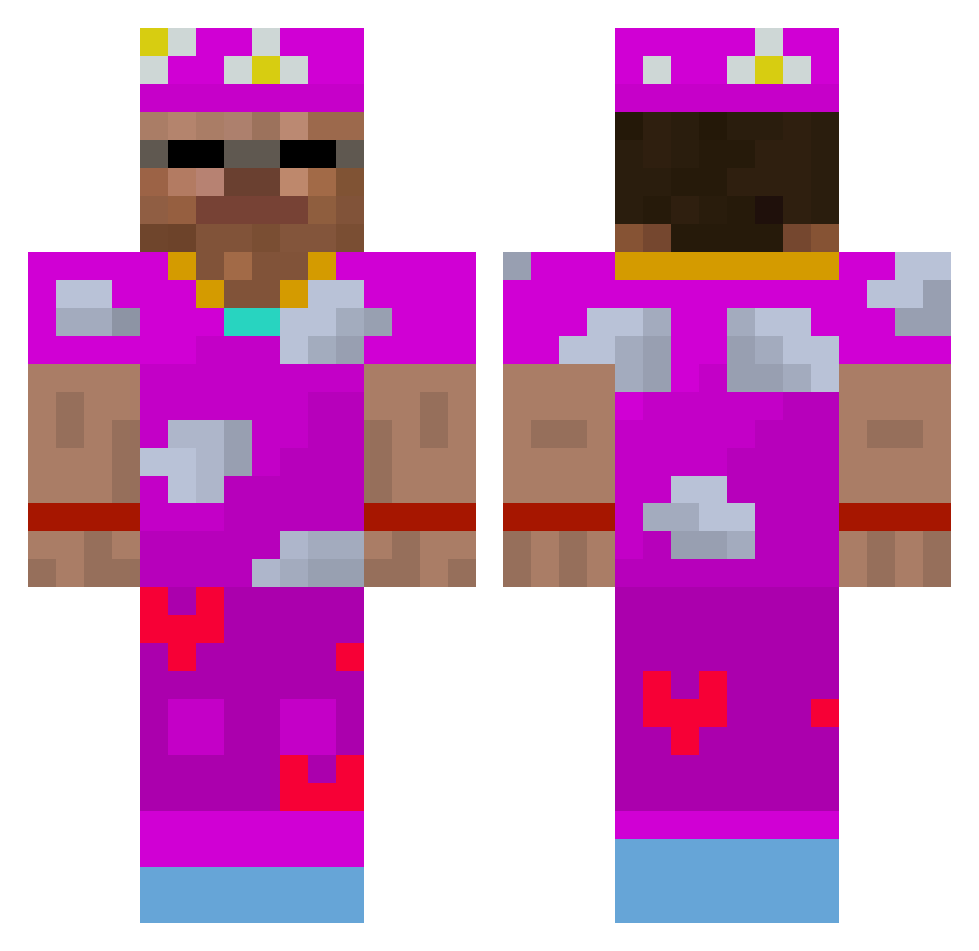 Ostry_PC Minecraft skin, front and back view