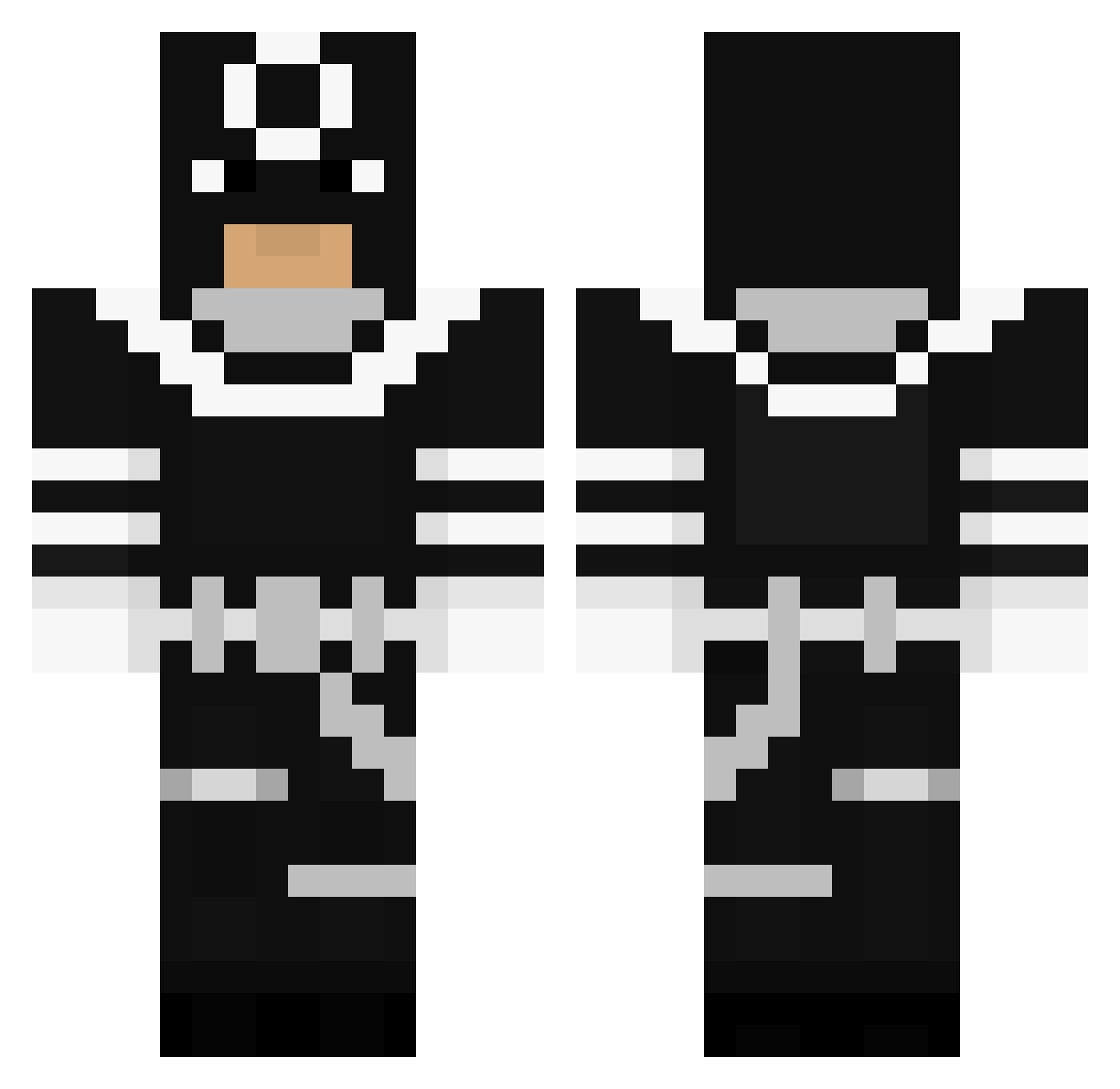 Kran56 Minecraft skin, front and back view