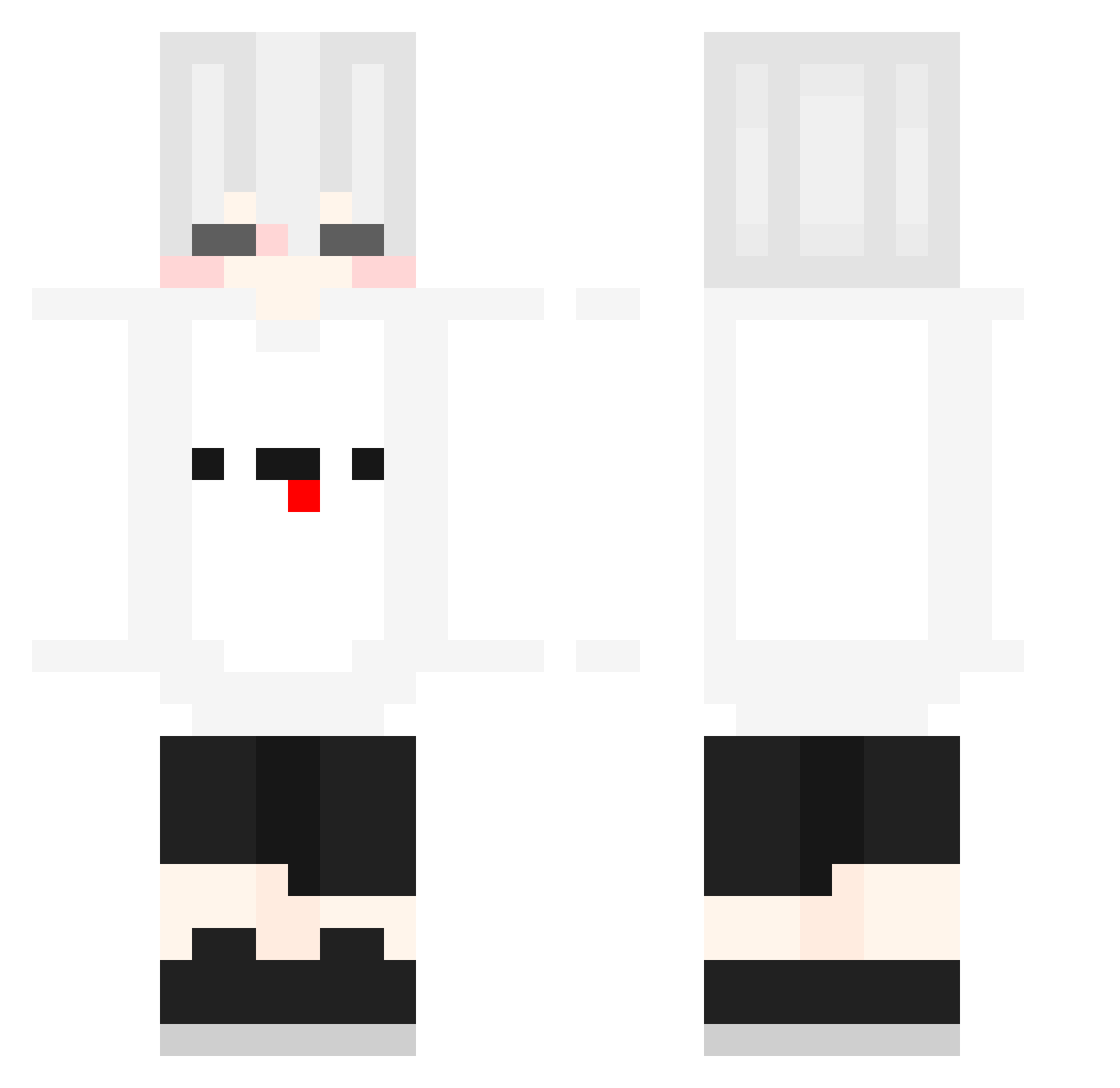 ItzMusaBey Minecraft skin, front and back view