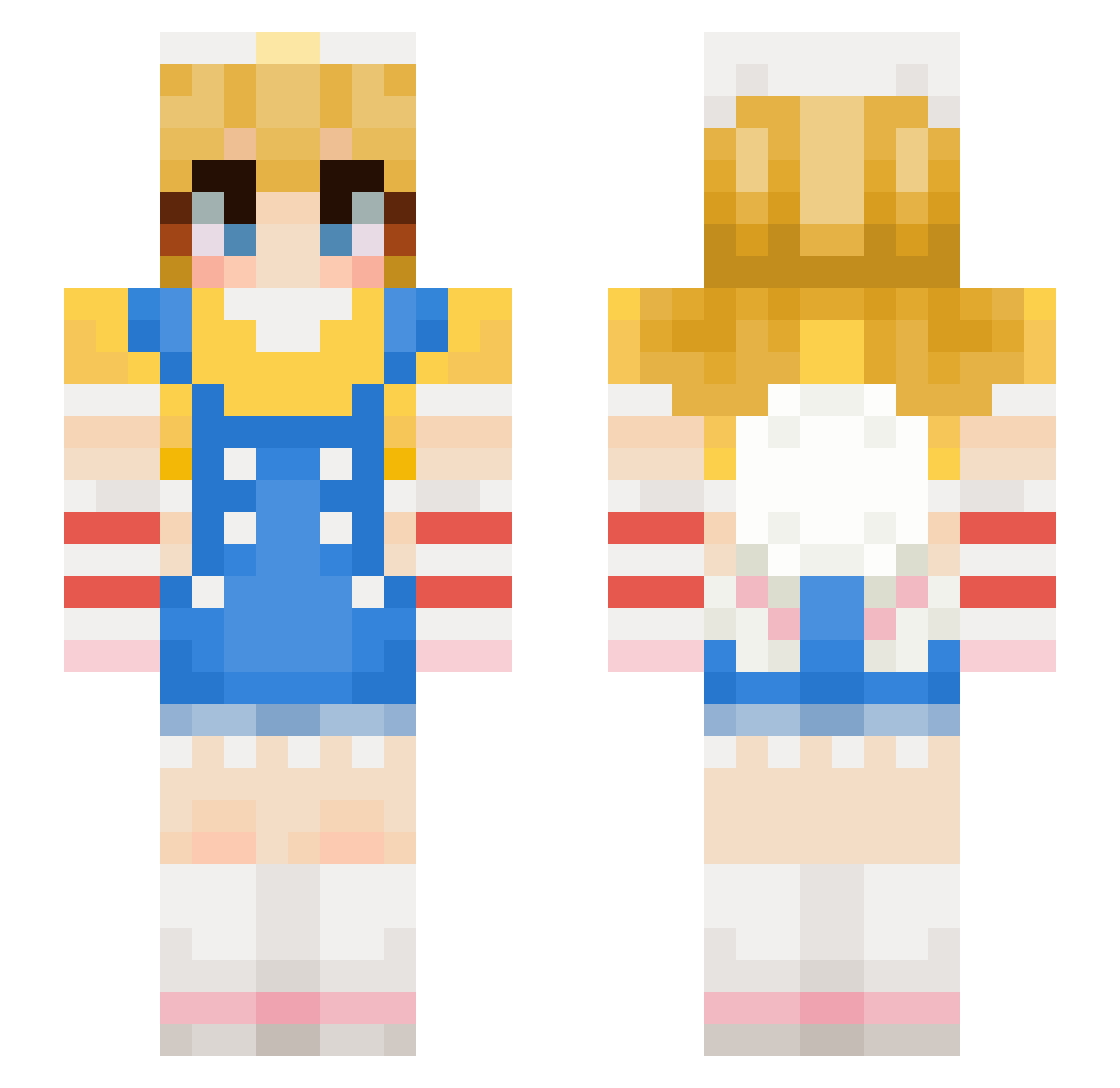 69Wrath Minecraft skin, front and back view