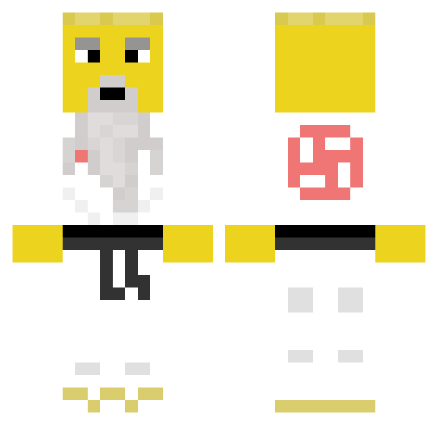 alswjddk Minecraft skin, front and back view