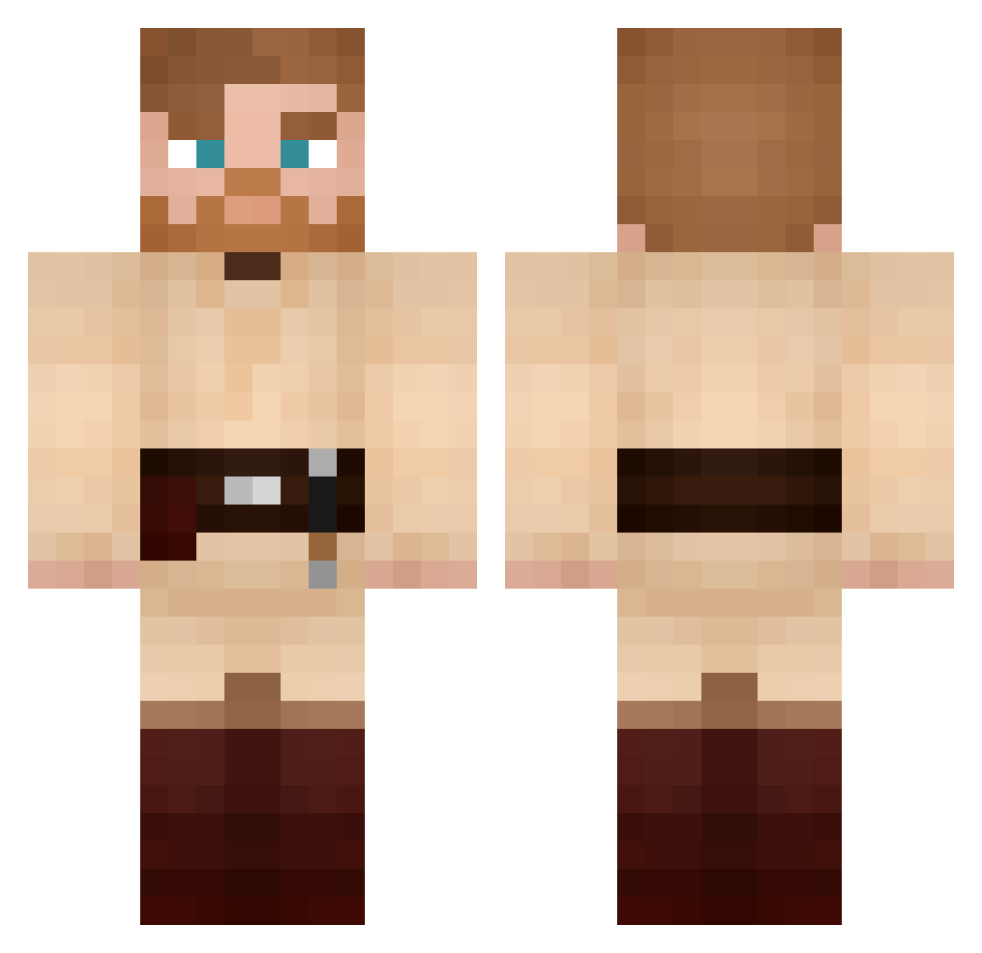 CitadelGames Minecraft skin, front and back view