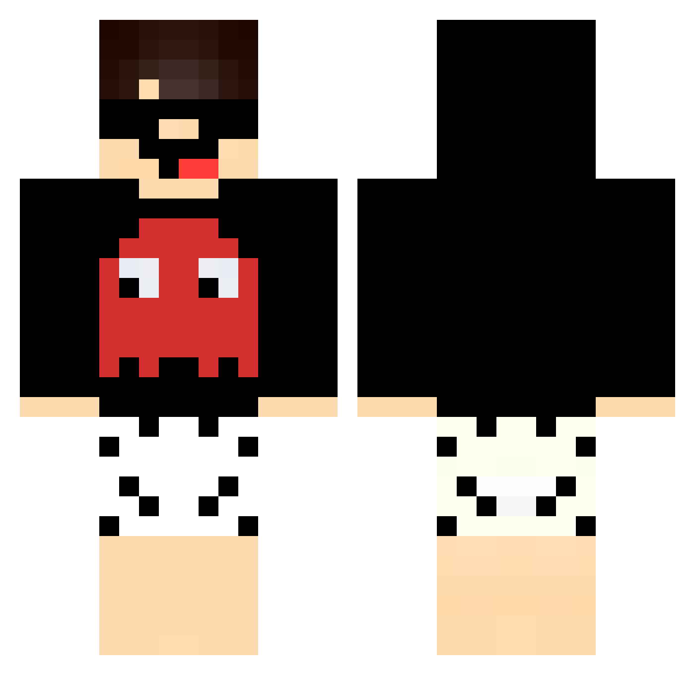 isaquinesss Minecraft skin, front and back view