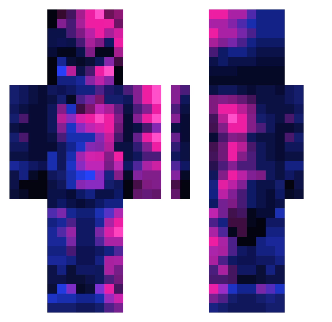 ImLagging2 Minecraft skin, front and back view
