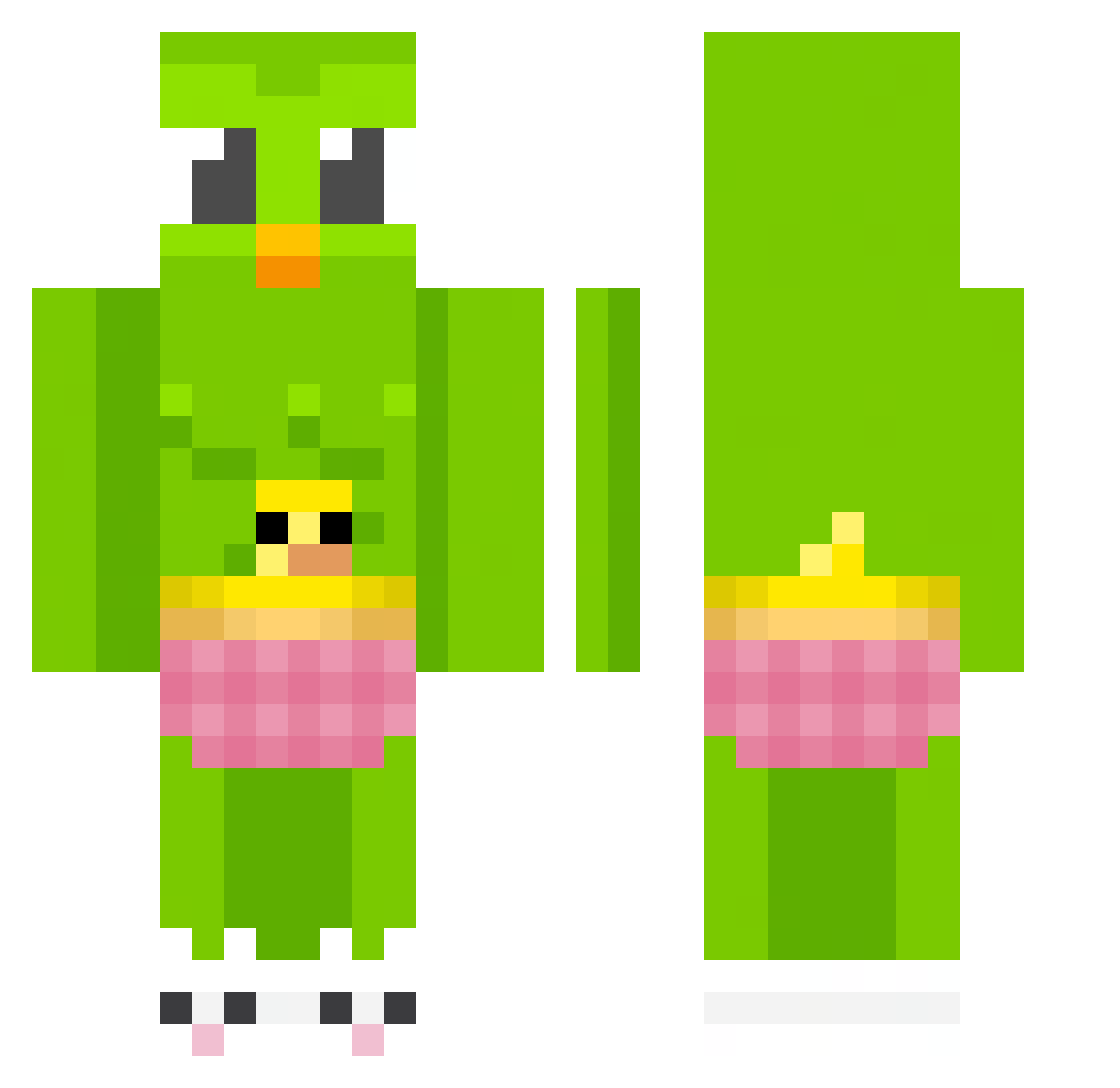 LUKASFC Minecraft skin, front and back view