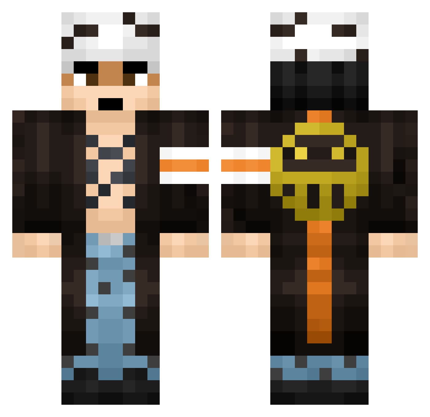 undead_daddy Minecraft skin, front and back view