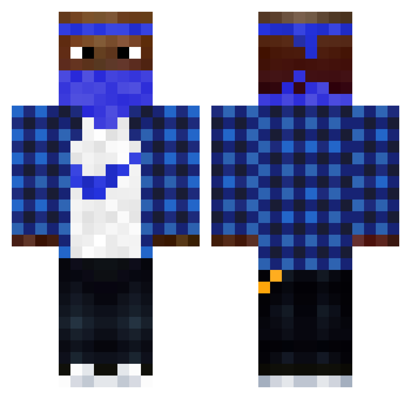 Jaahlyn Minecraft skin, front and back view