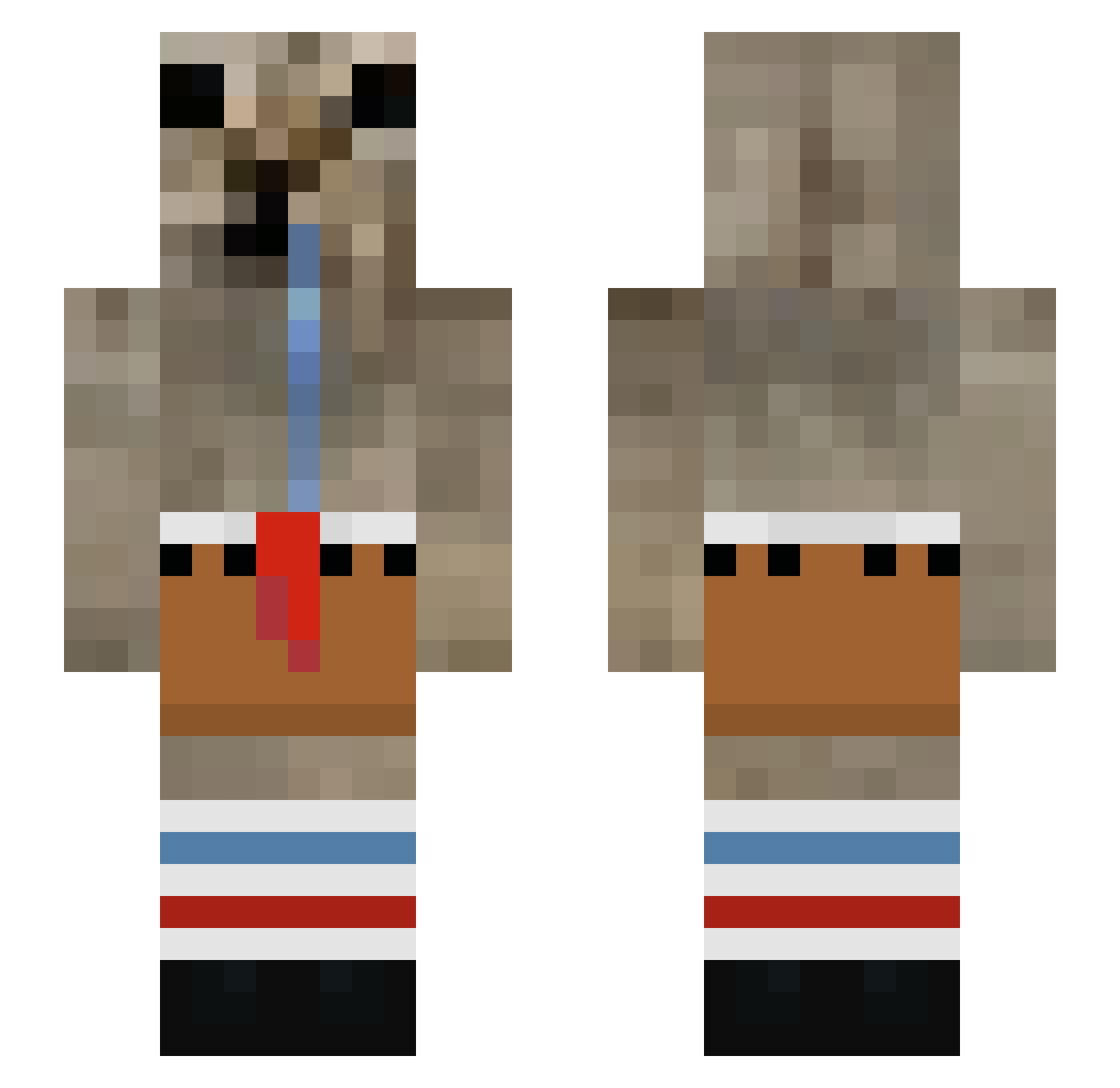 rldanny Minecraft skin, front and back view