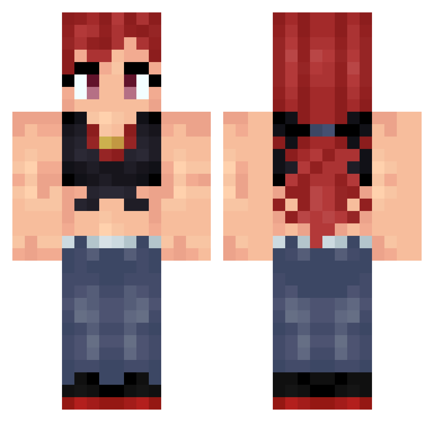 Snowkiller953 Minecraft skin, front and back view