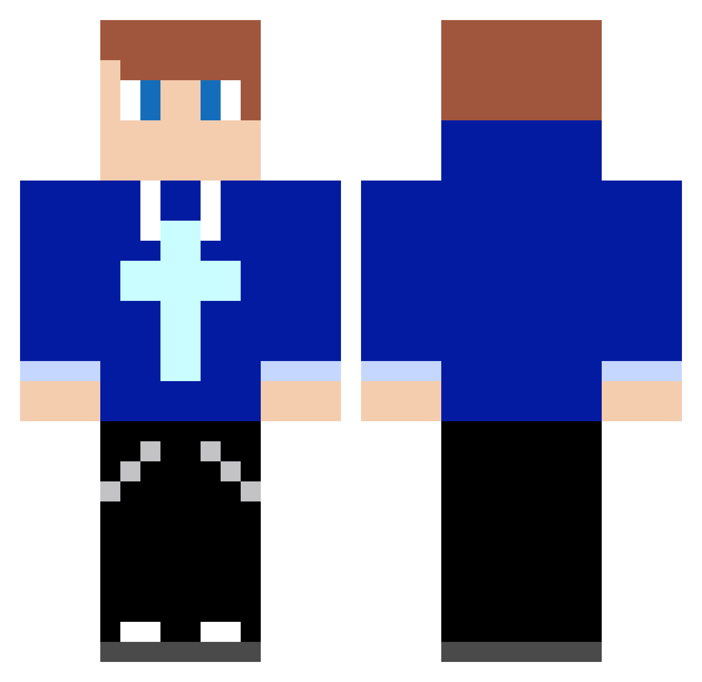 SVDAY Minecraft skin, front and back view
