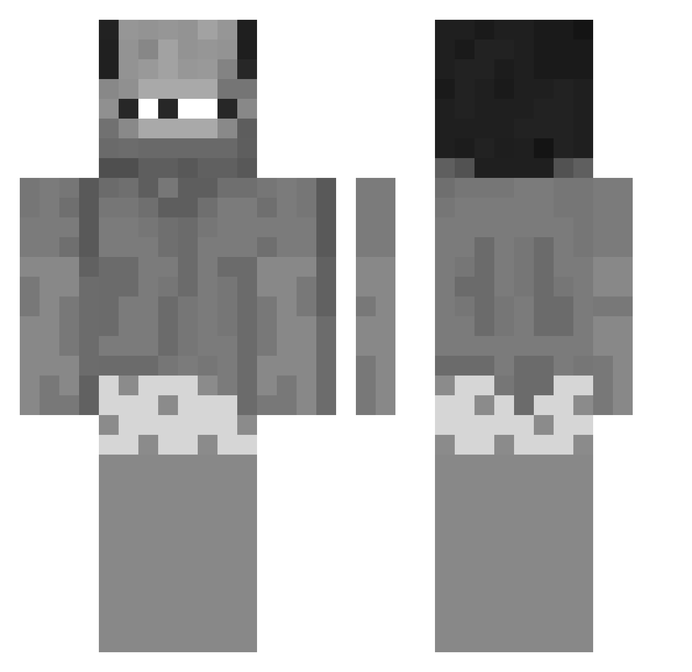 VladzxxQ69 Minecraft skin, front and back view