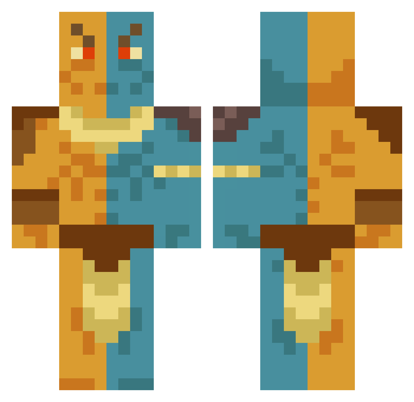 Skoll49666 Minecraft skin, front and back view